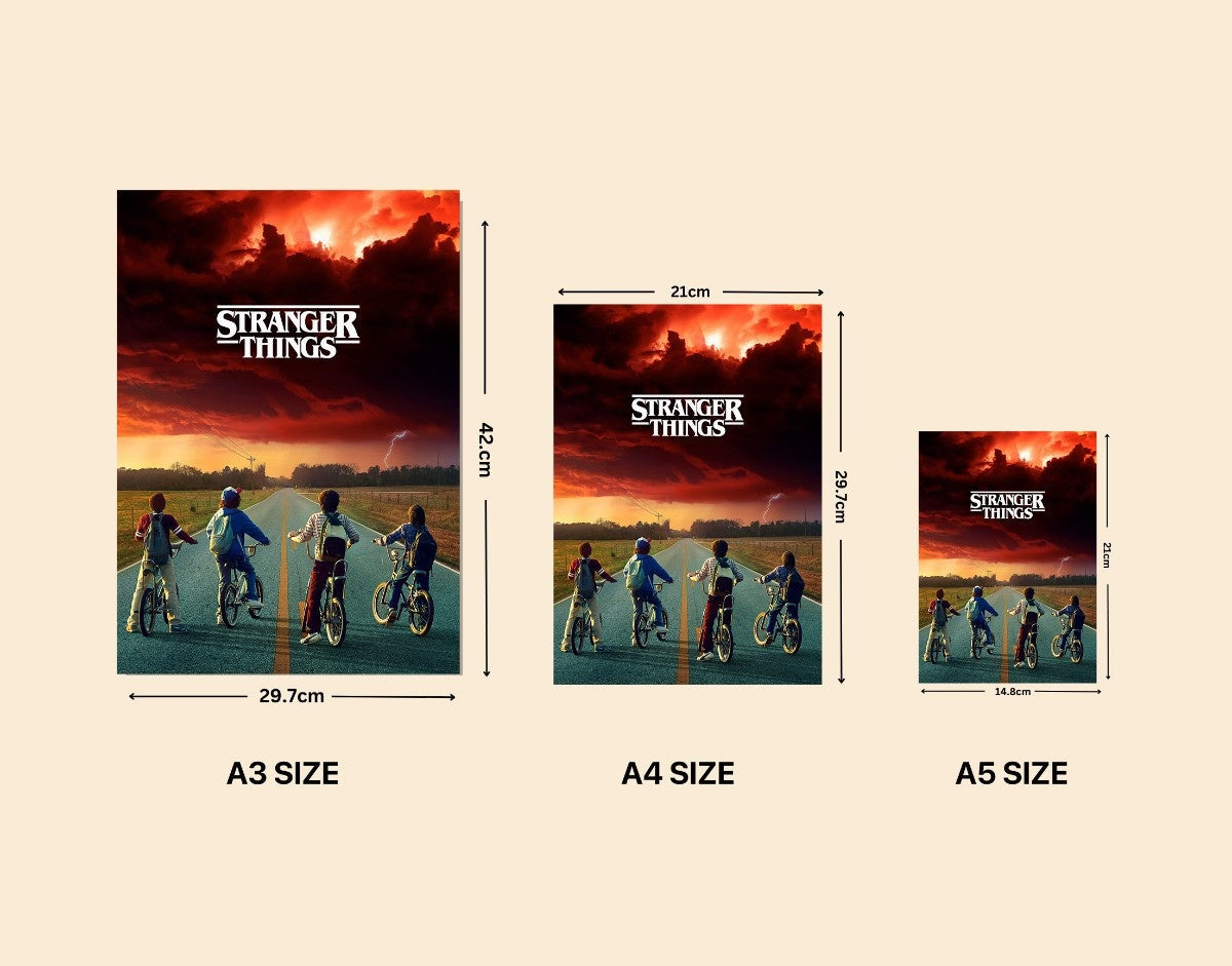 "THE HAWKINS BOYS- STRANGER THINGS" -Shiny & Sturdy Metallic Poster Art That Pops & Sticks