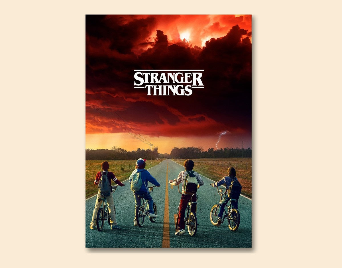 "THE HAWKINS BOYS- STRANGER THINGS" -Shiny & Sturdy Metallic Poster Art That Pops & Sticks