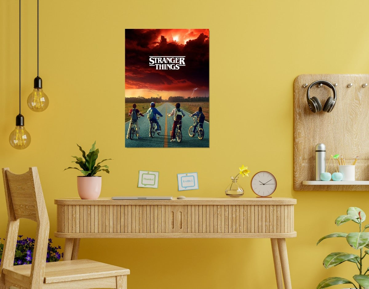 "THE HAWKINS BOYS- STRANGER THINGS" -Shiny & Sturdy Metallic Poster Art That Pops & Sticks