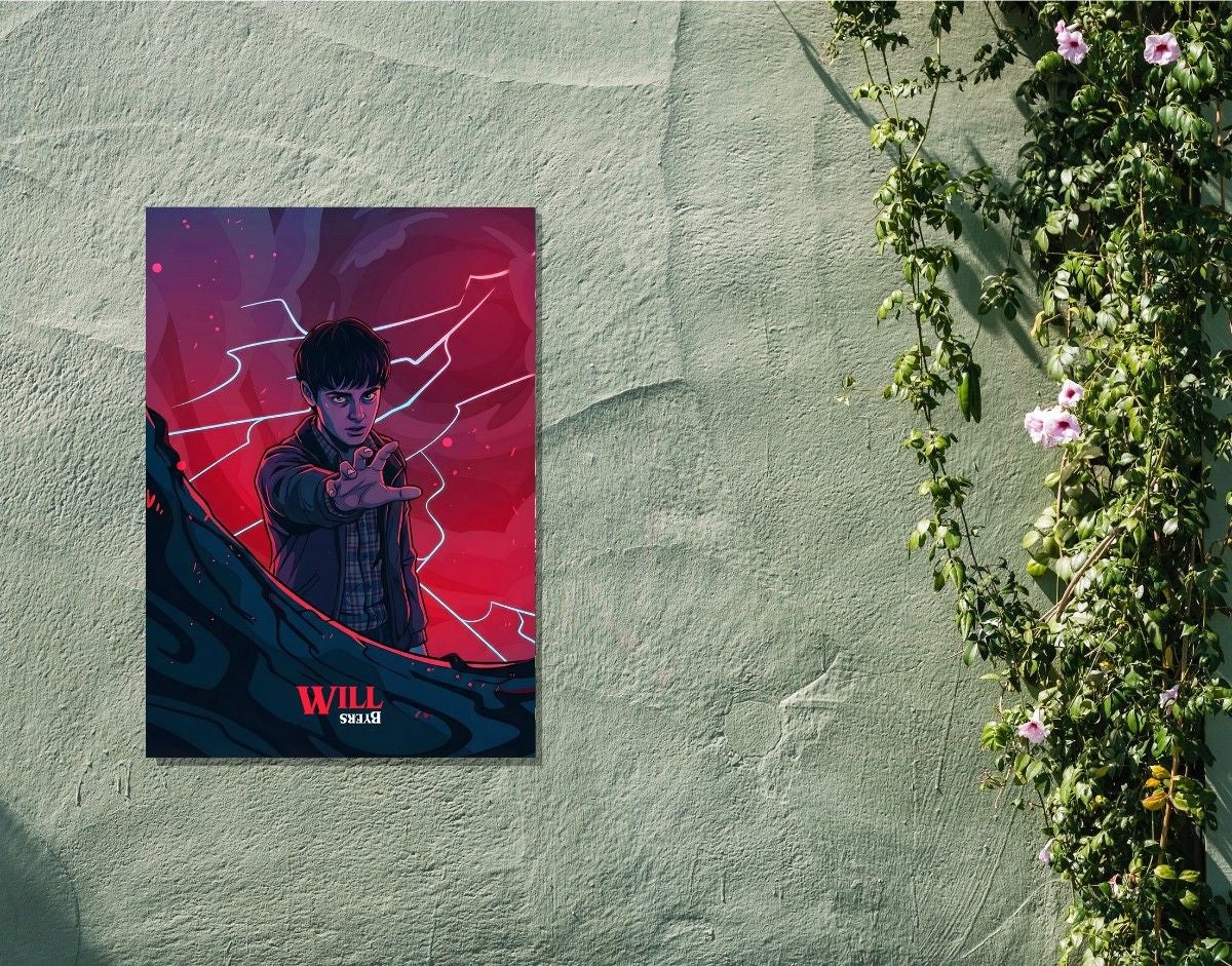 "WILL - STRANGER THINGS" -Shiny & Sturdy Metallic Poster Art That Pops & Sticks