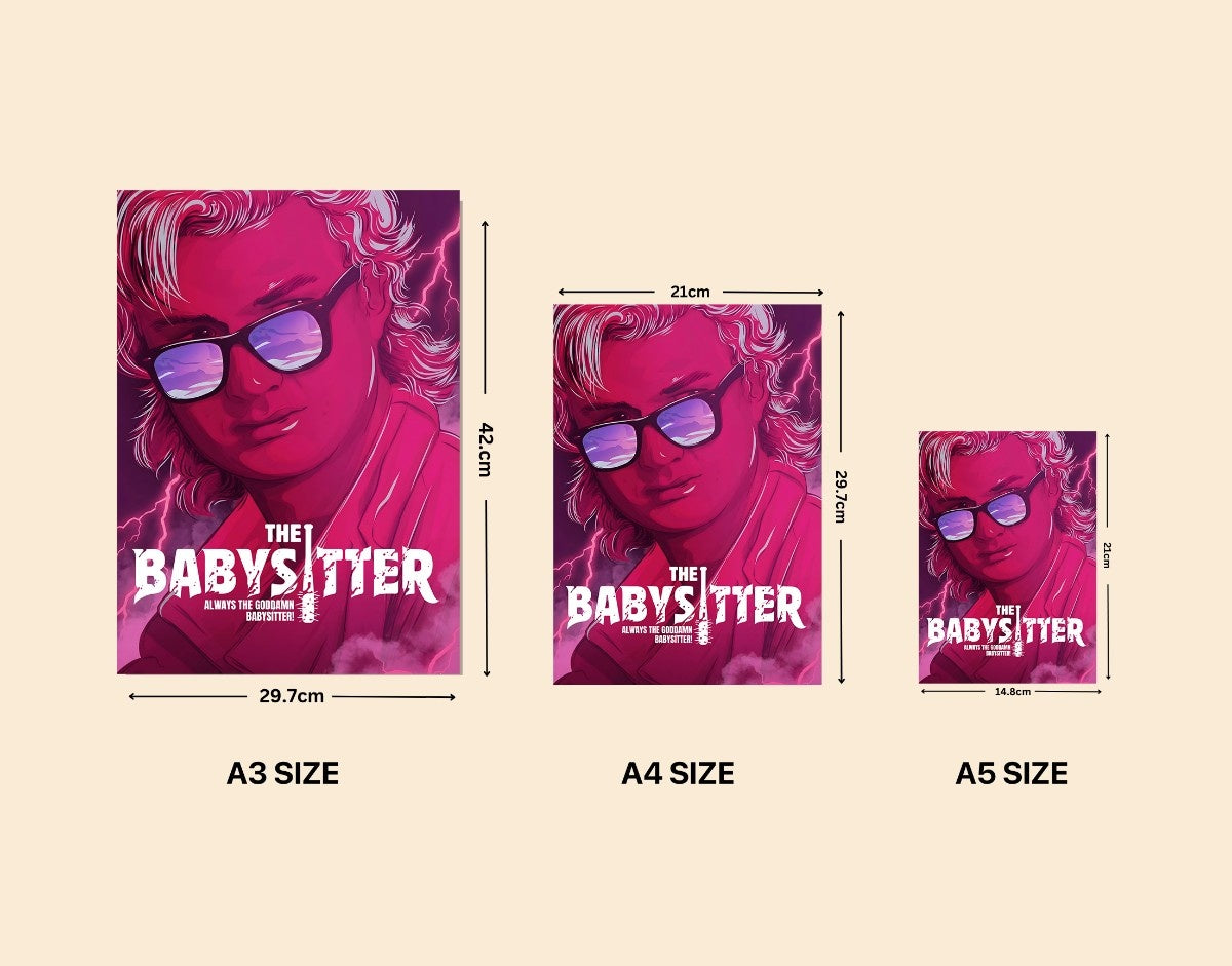 "THE BABYSITTER STEVE - STRANGER THINGS" -Shiny & Sturdy Metallic Poster Art That Pops & Sticks