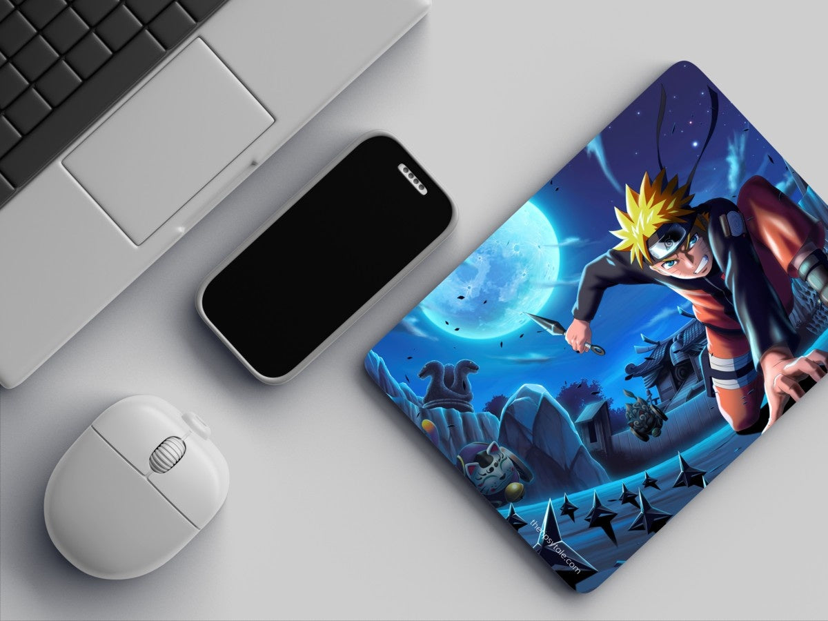 "NARUTO UZUMAKI ACTION POWER" Mousepad: Enhance Your Workspace with Style