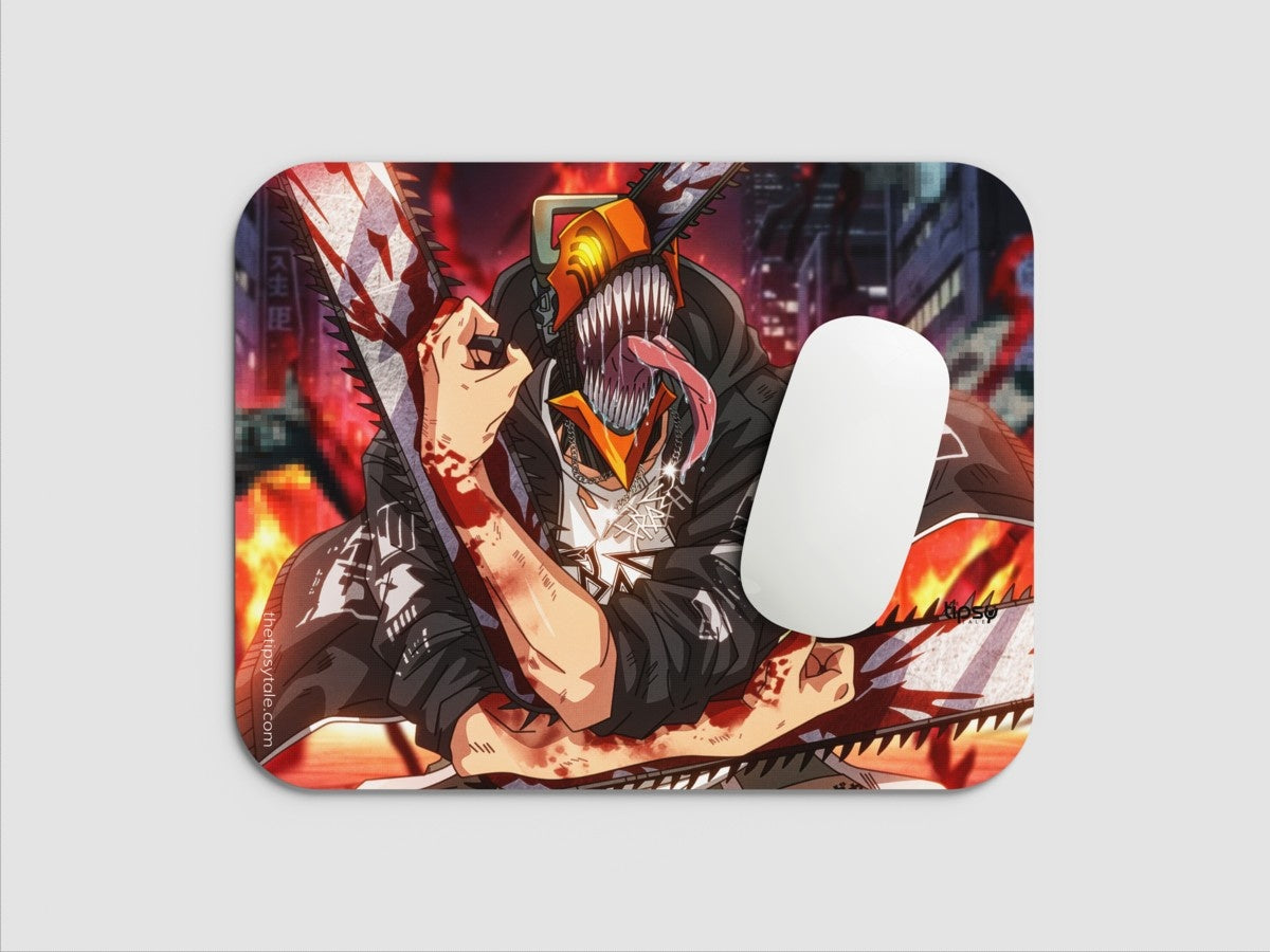 "DENJI BLOODY BADASS" Mousepad: Enhance Your Workspace with Style