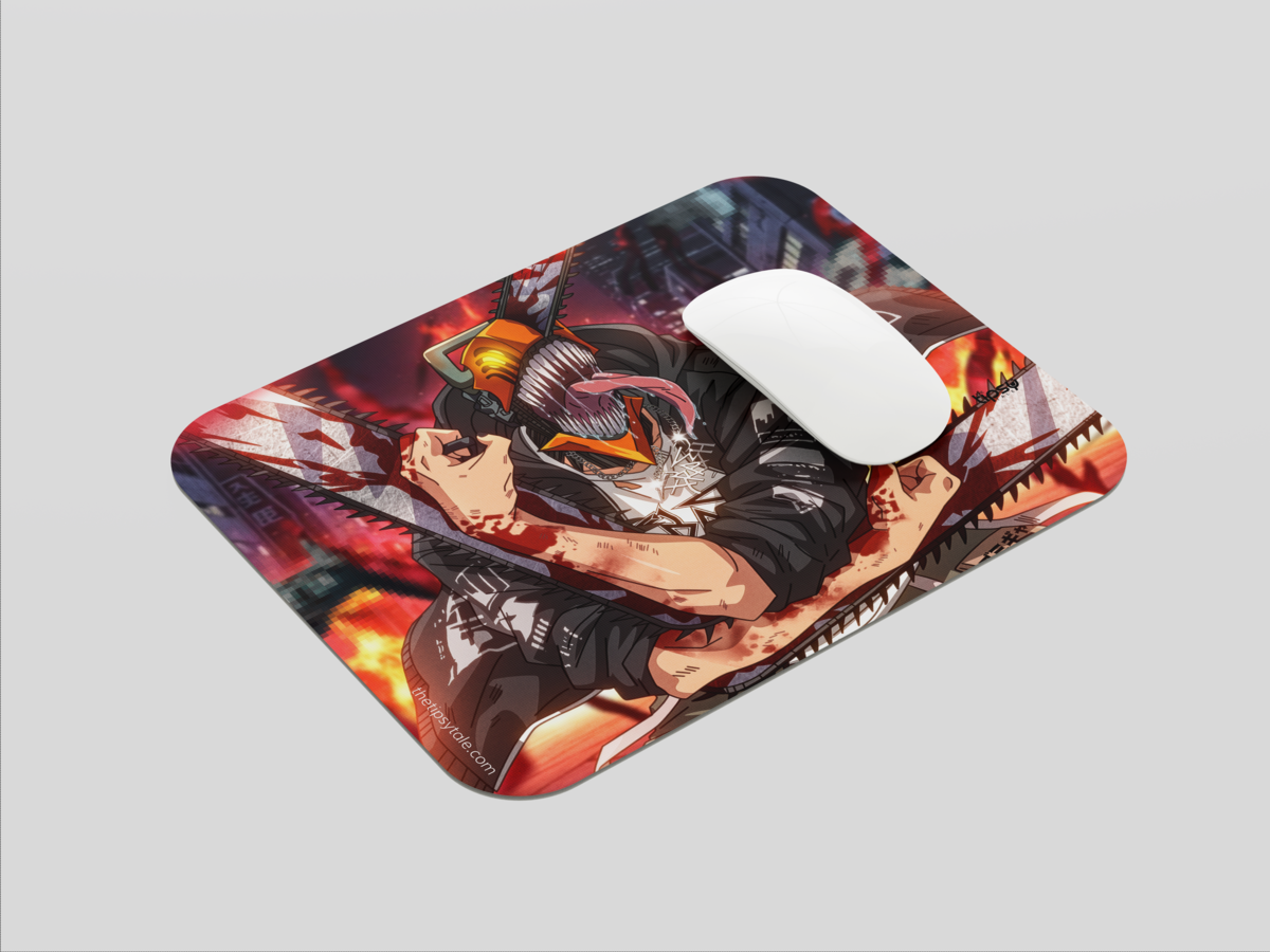 "DENJI BLOODY BADASS" Mousepad: Enhance Your Workspace with Style