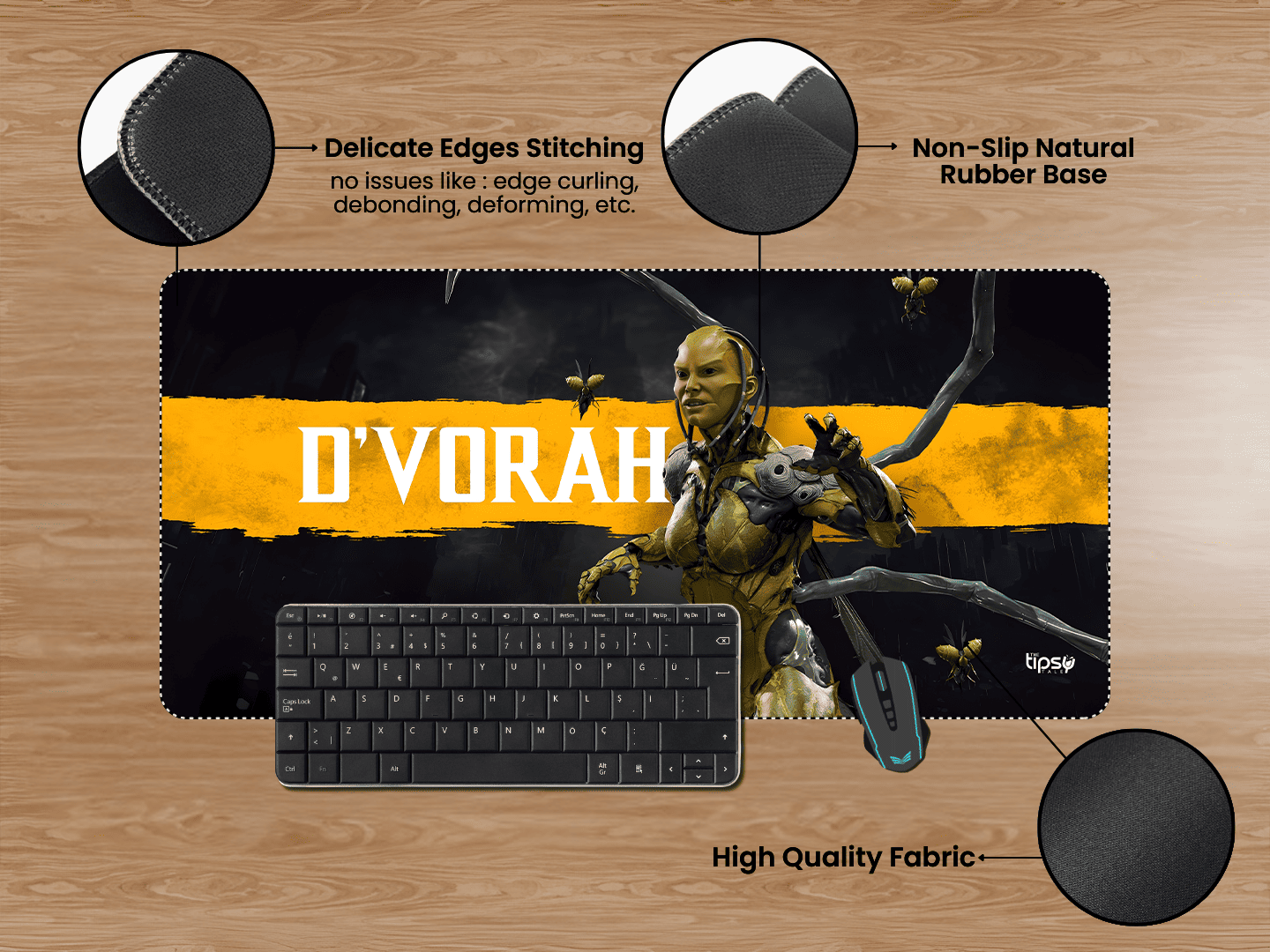 "MORTAL KOMBAT 11 DVORAH " Gaming Mousepad Elevate Your Gaming Experience