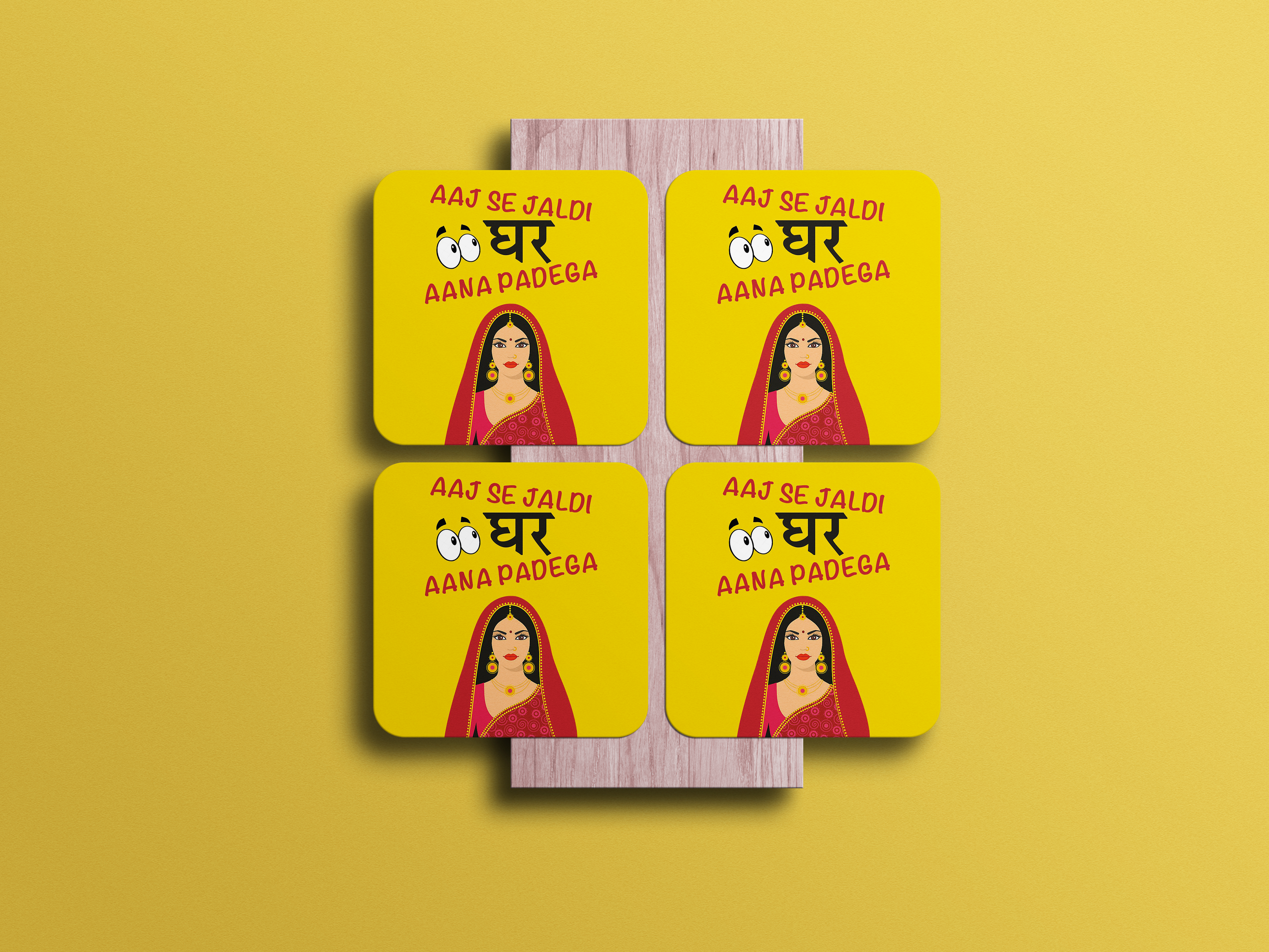 New Bride & Groom Reminder Coaster Set