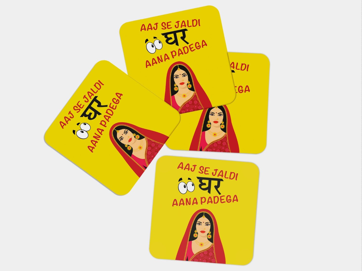 New Bride & Groom Reminder Coaster Set