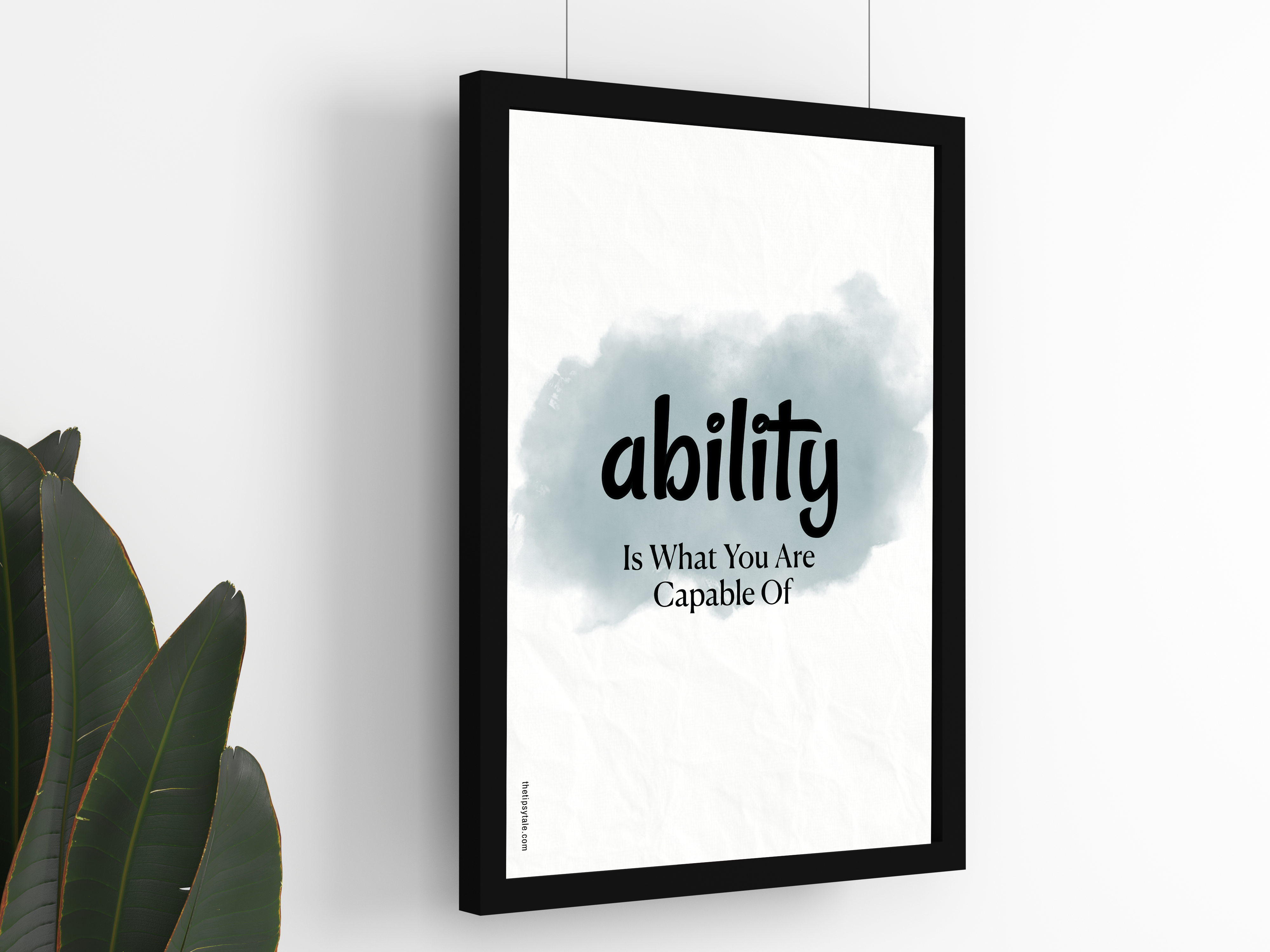 FRAMED "Ability is what you are capable of" Poster – A4 Size - Motivation Theme