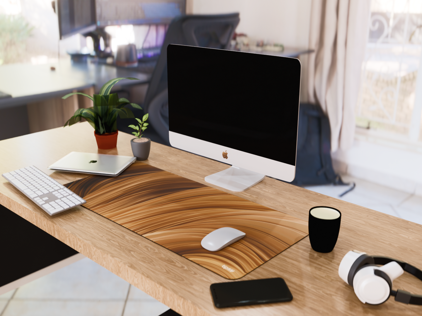 "Abstract Brown Pattern" Gaming Mousepad Elevate Your Gaming Experience