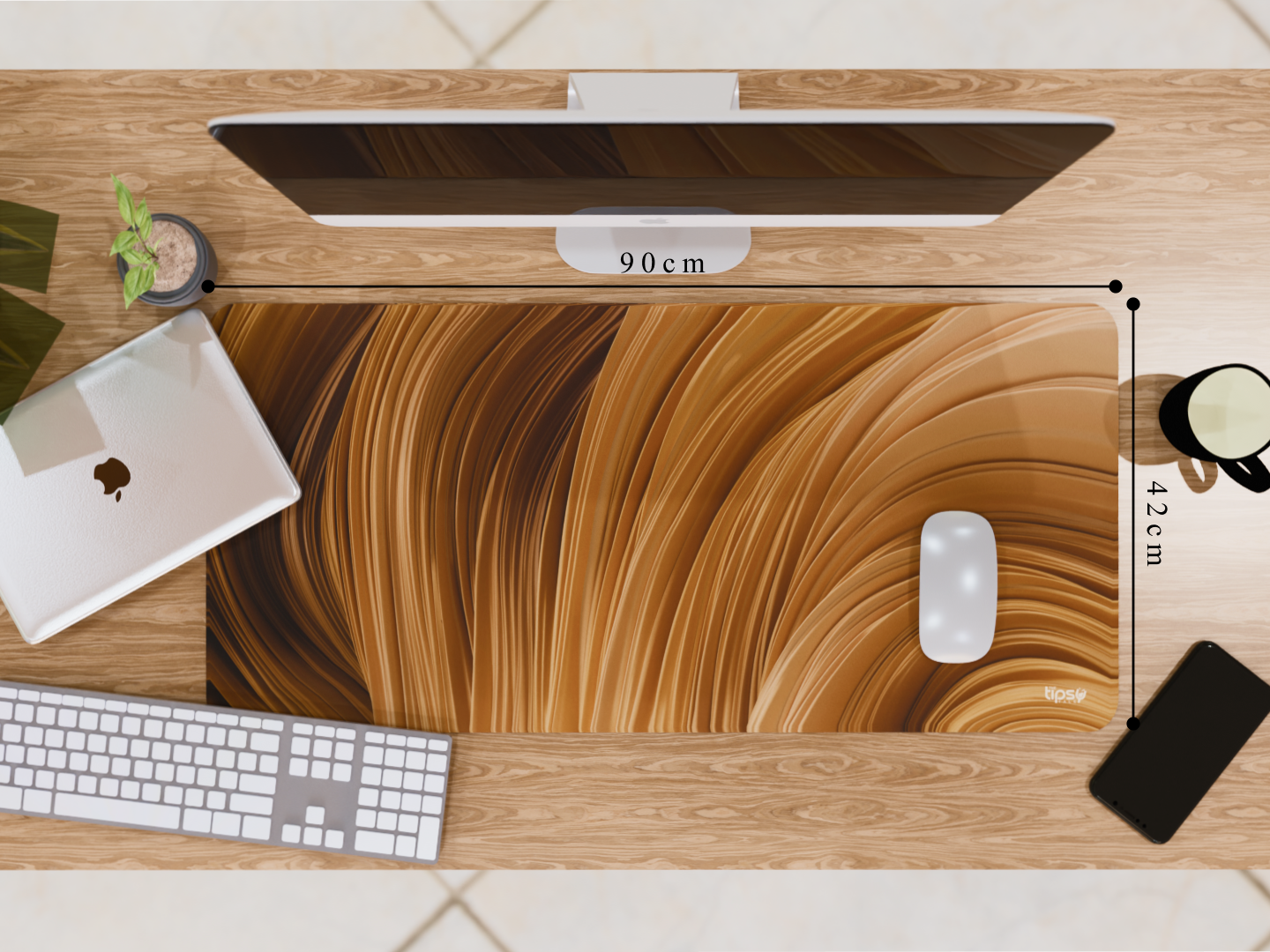 "Abstract Brown Pattern" Gaming Mousepad Elevate Your Gaming Experience