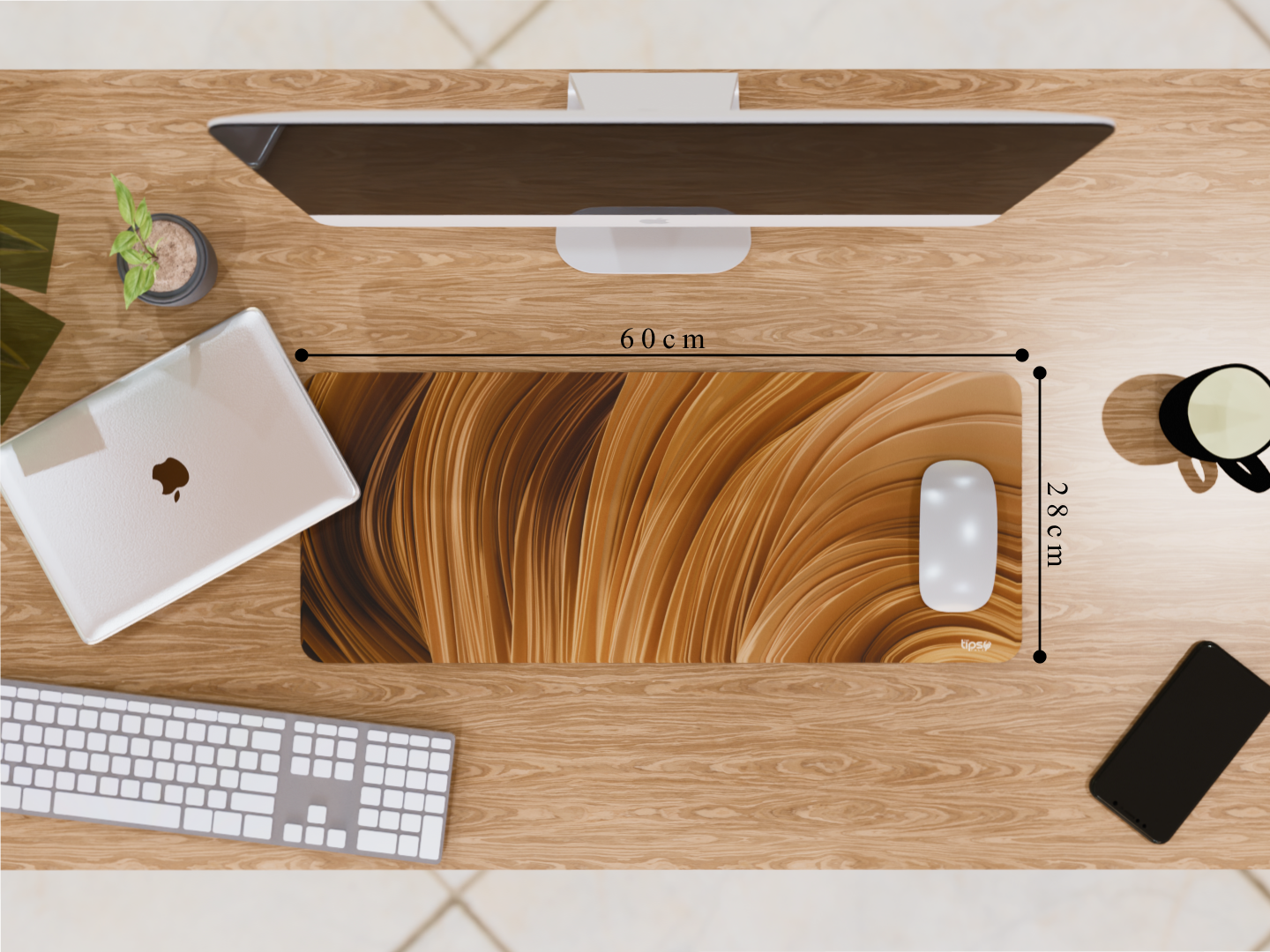 "Abstract Brown Pattern" Gaming Mousepad Elevate Your Gaming Experience