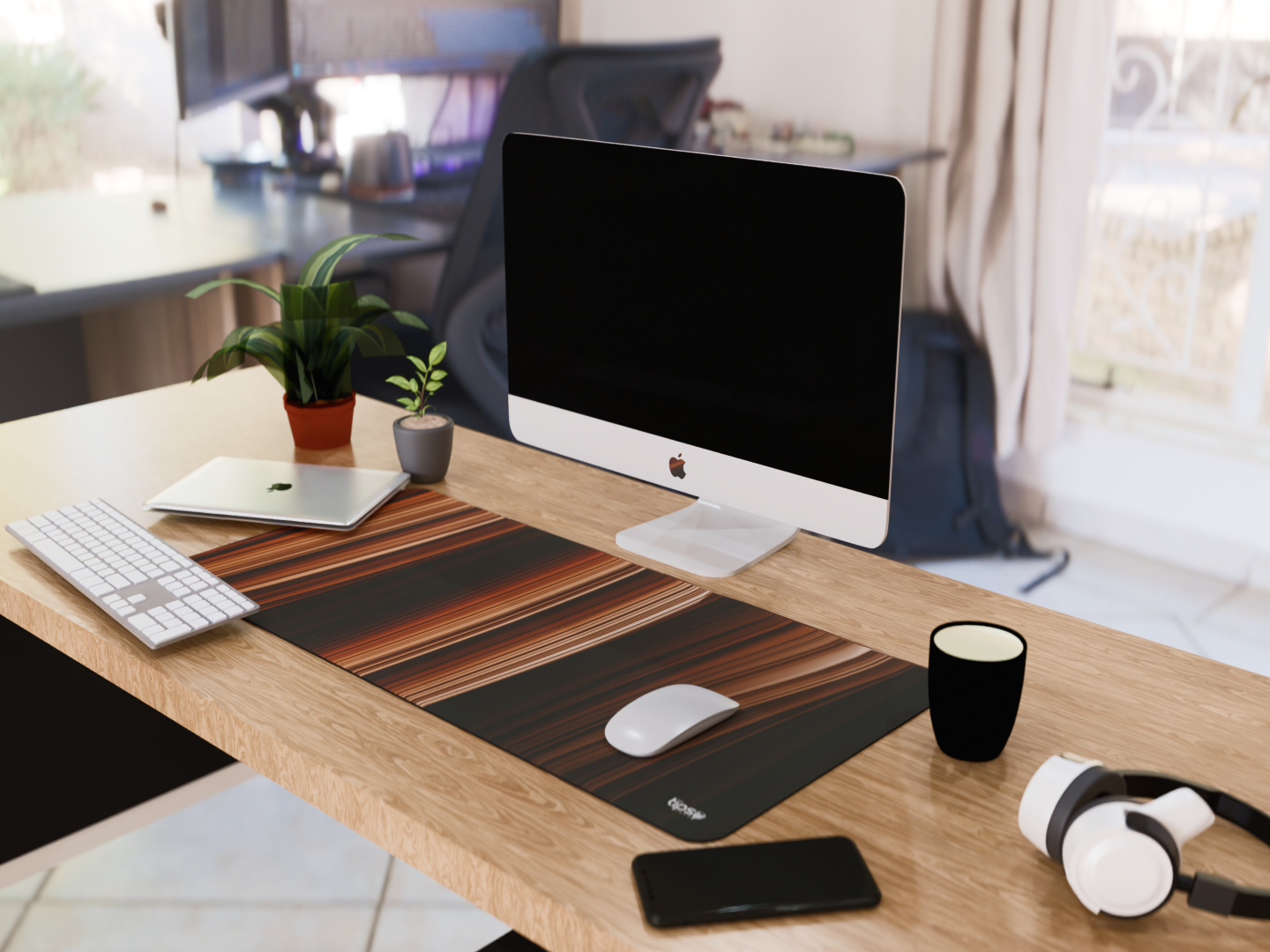 "Abstract Brown Patterns" Gaming Mousepad Elevate Your Gaming Experience