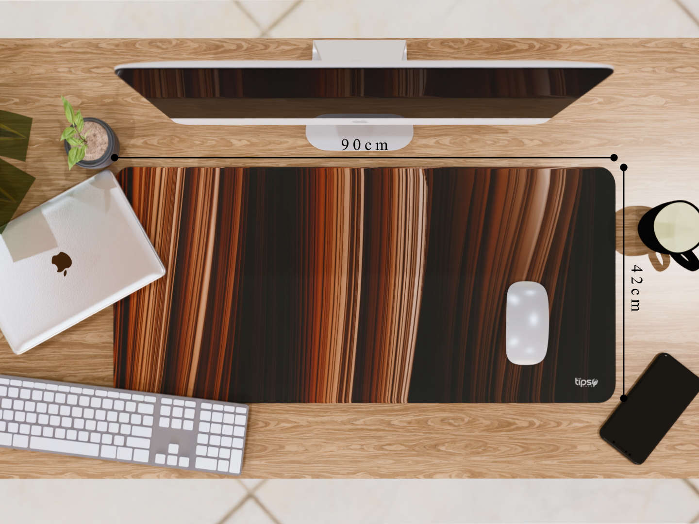 "Abstract Brown Patterns" Gaming Mousepad Elevate Your Gaming Experience