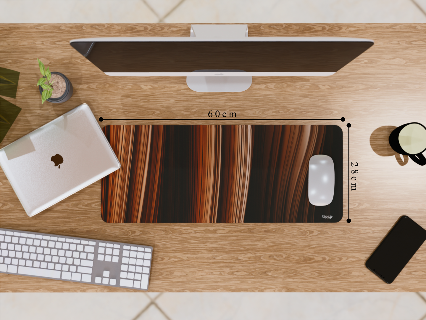 "Abstract Brown Patterns" Gaming Mousepad Elevate Your Gaming Experience