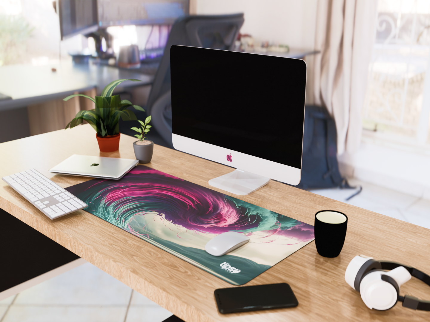 "Nature Meets Watercolor" Gaming Mousepad Elevate Your Gaming Experience