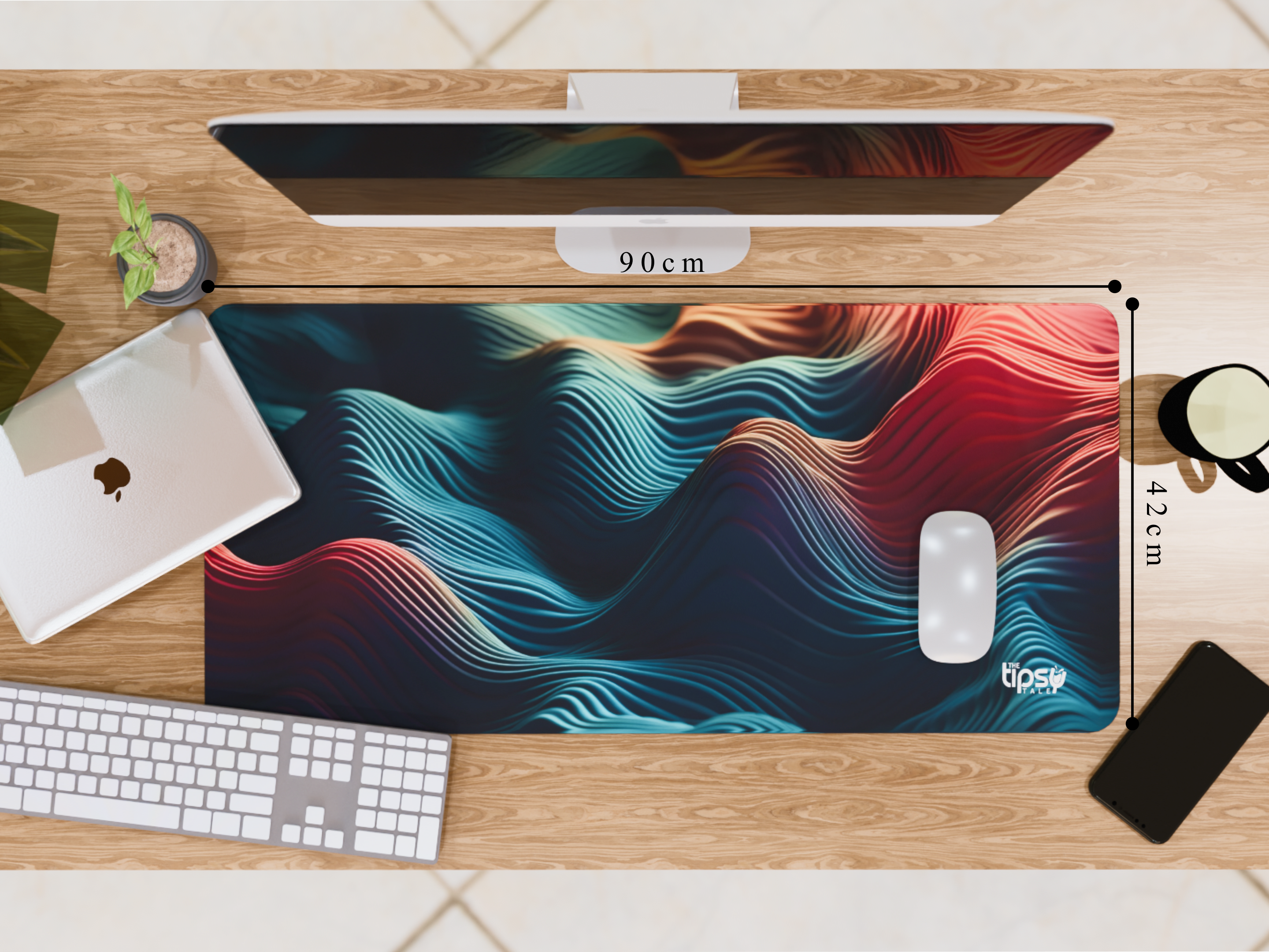 "Waves of Color" Gaming Mousepad Elevate Your Gaming Experience