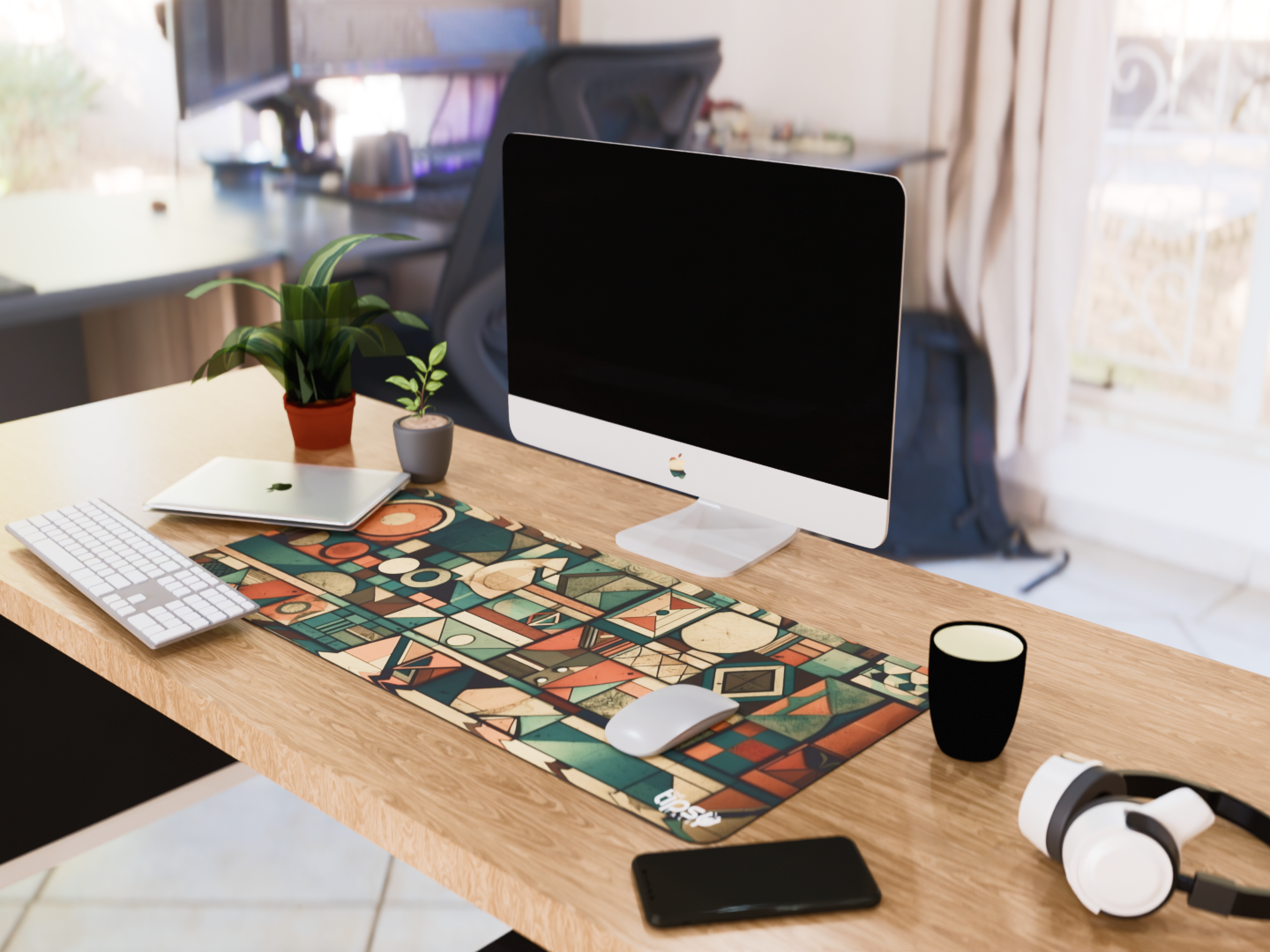 "Geometric Aesthetic" Gaming Mousepad Elevate Your Gaming Experience