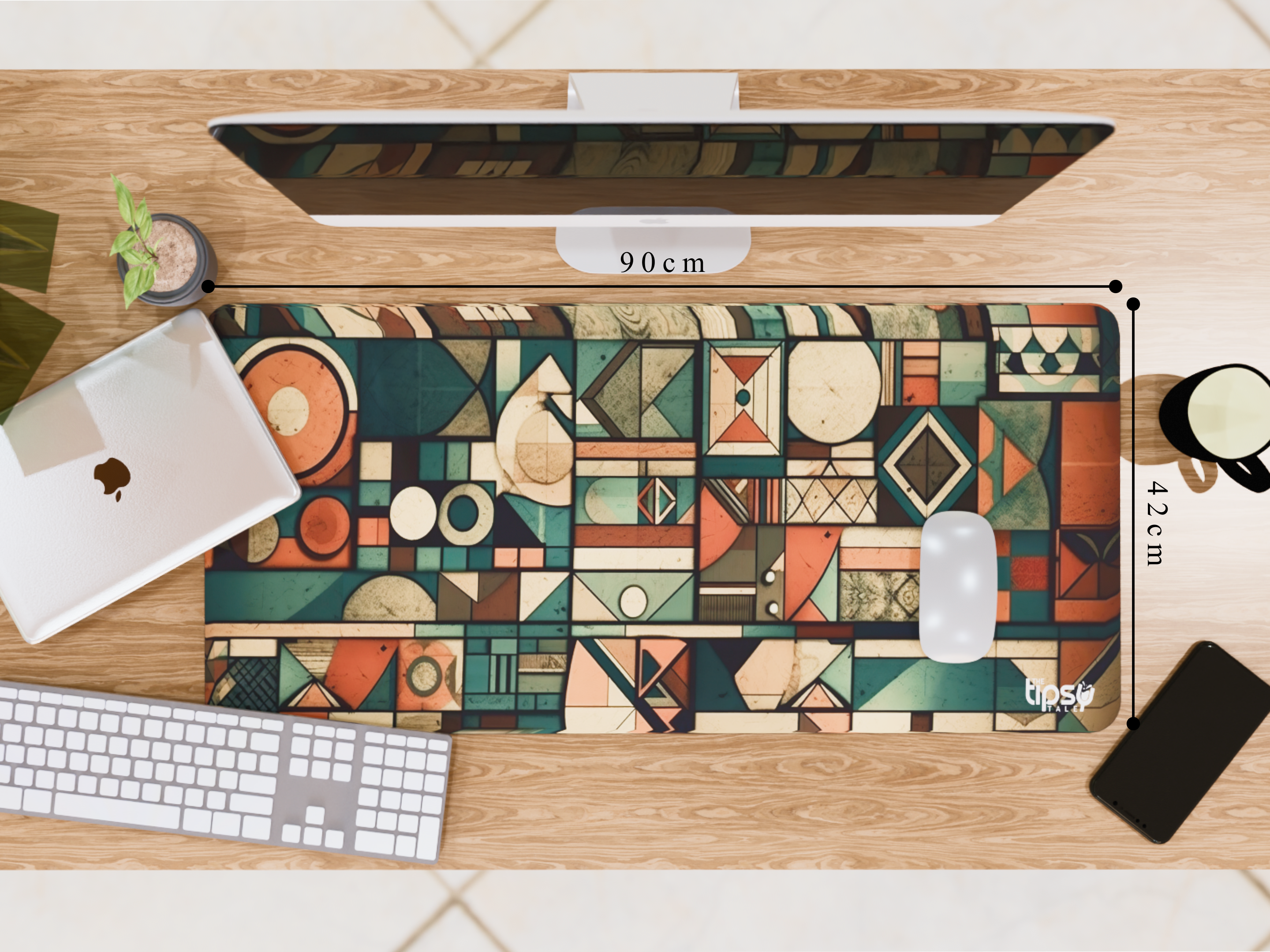 "Geometric Aesthetic" Gaming Mousepad Elevate Your Gaming Experience