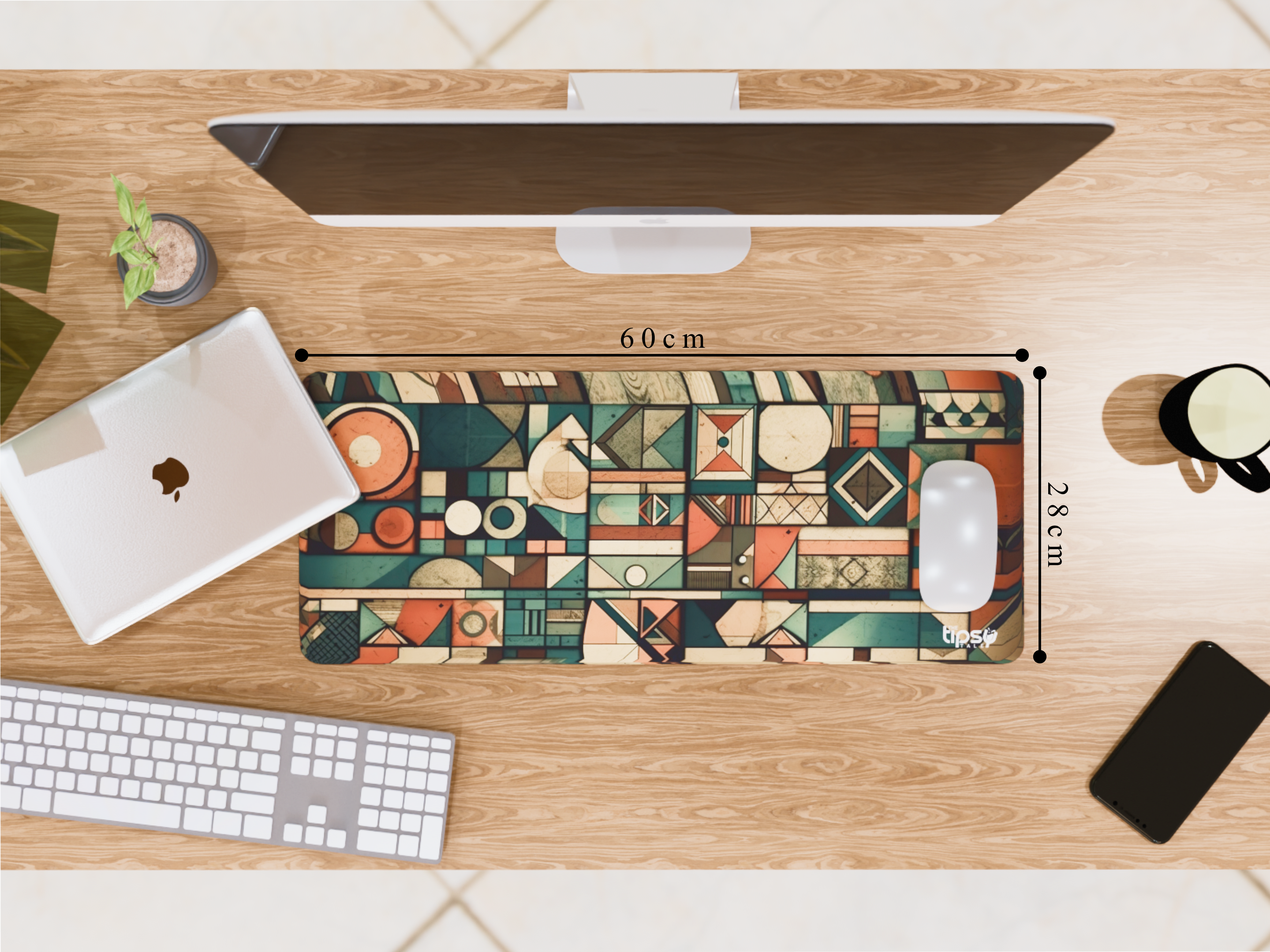 "Geometric Aesthetic" Gaming Mousepad Elevate Your Gaming Experience