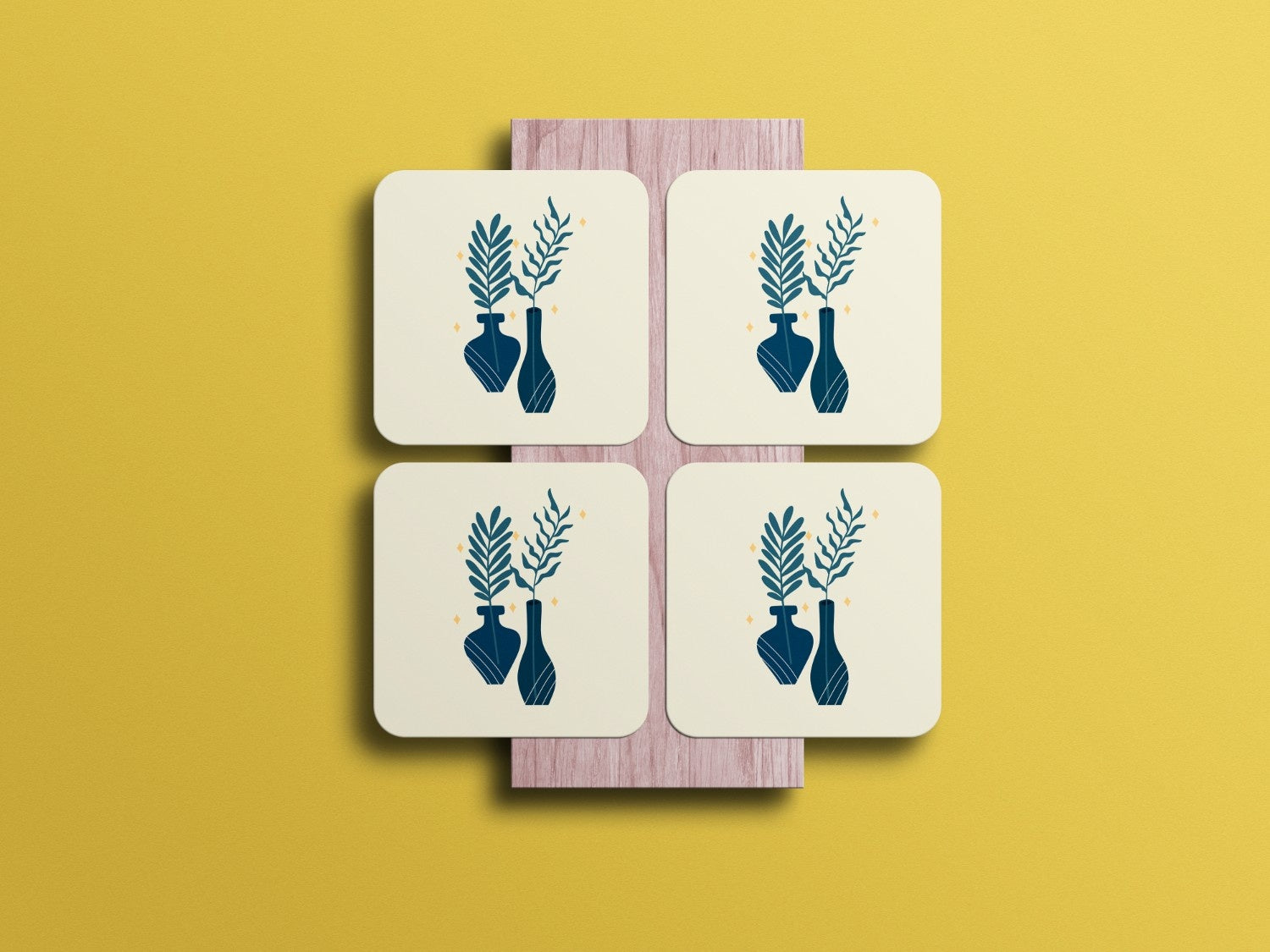 Elevate Your Tabletop with Vase Flair: Coaster Set