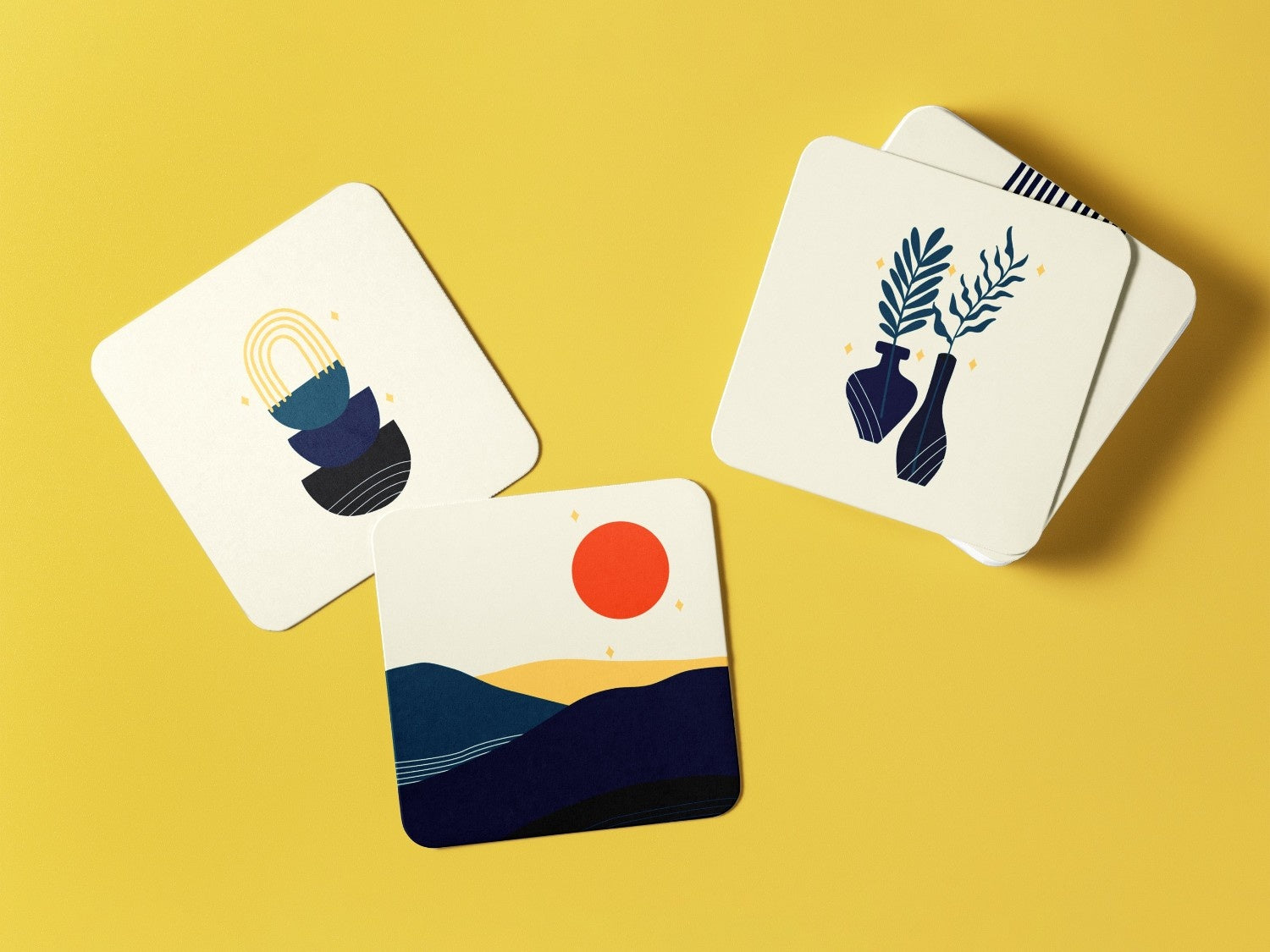 Explore Unique Designs for Your Tabletop: 4 Set Coaster