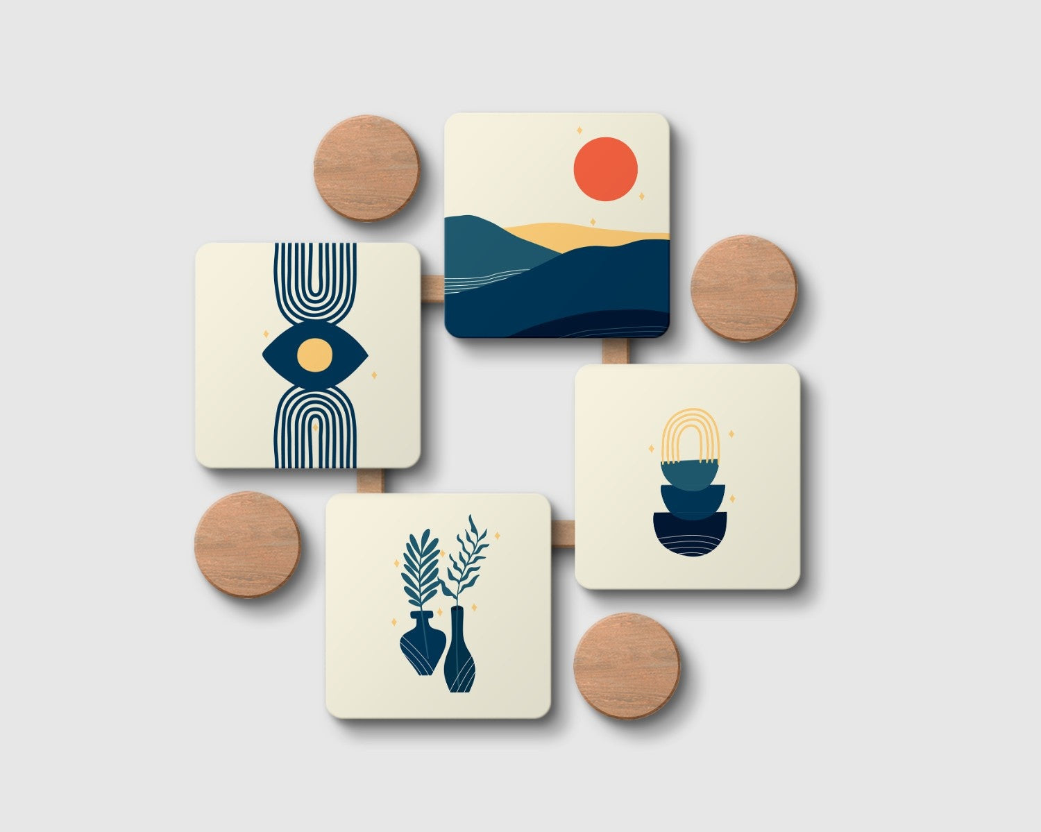 Explore Unique Designs for Your Tabletop: 4 Set Coaster