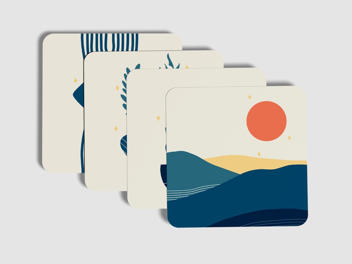 Explore Unique Designs for Your Tabletop: 4 Set Coaster