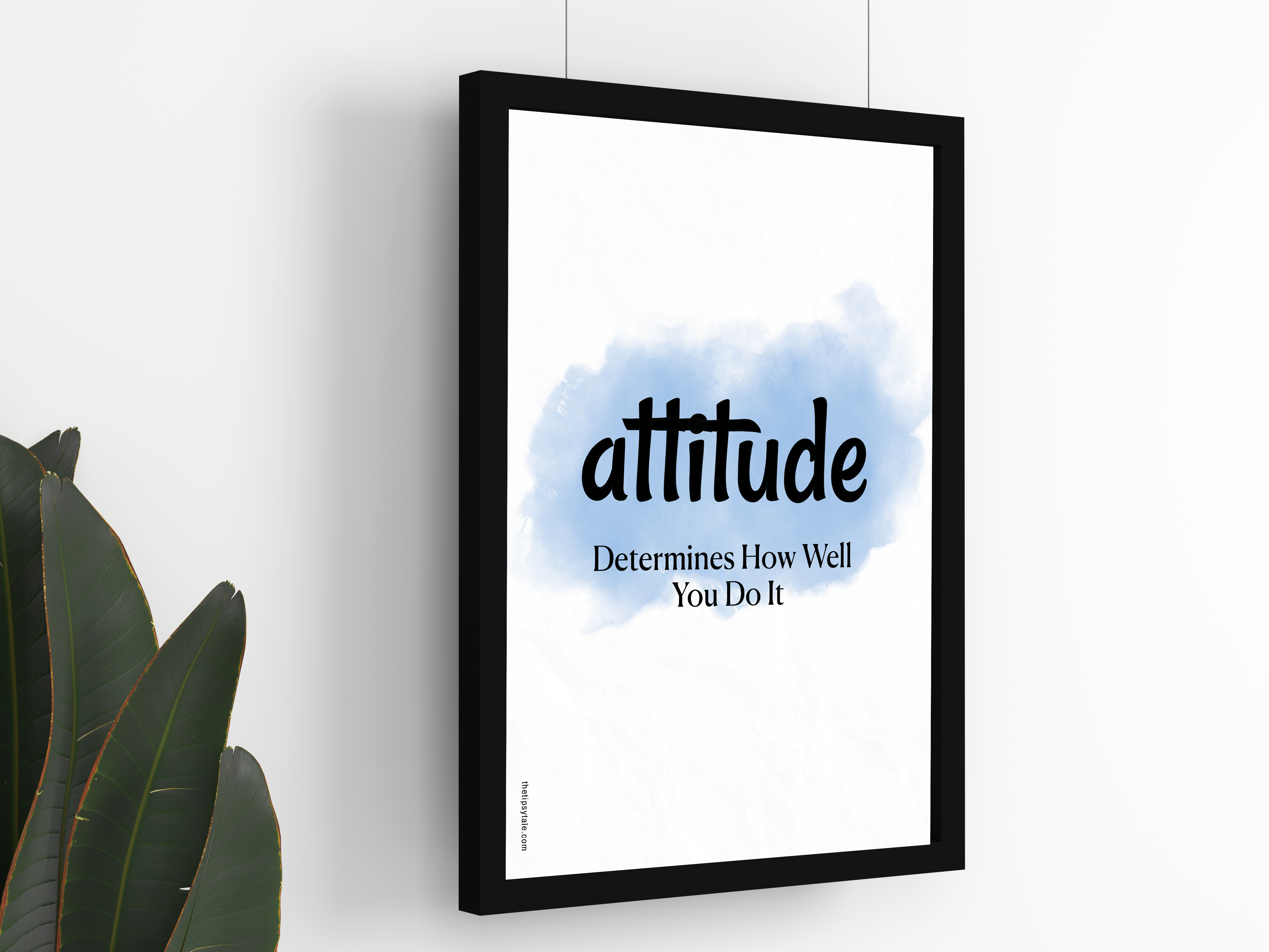 FRAMED "Attitude determines how well do you know" Poster – A4 Size - Motivation Theme
