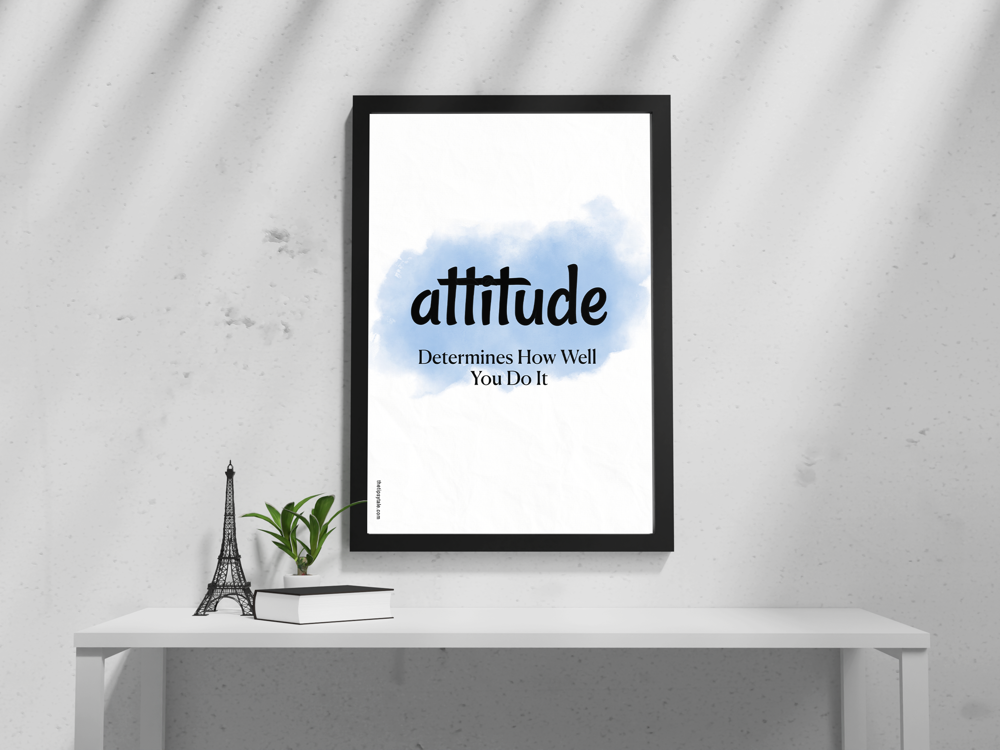 FRAMED "Attitude determines how well do you know" Poster – A4 Size - Motivation Theme