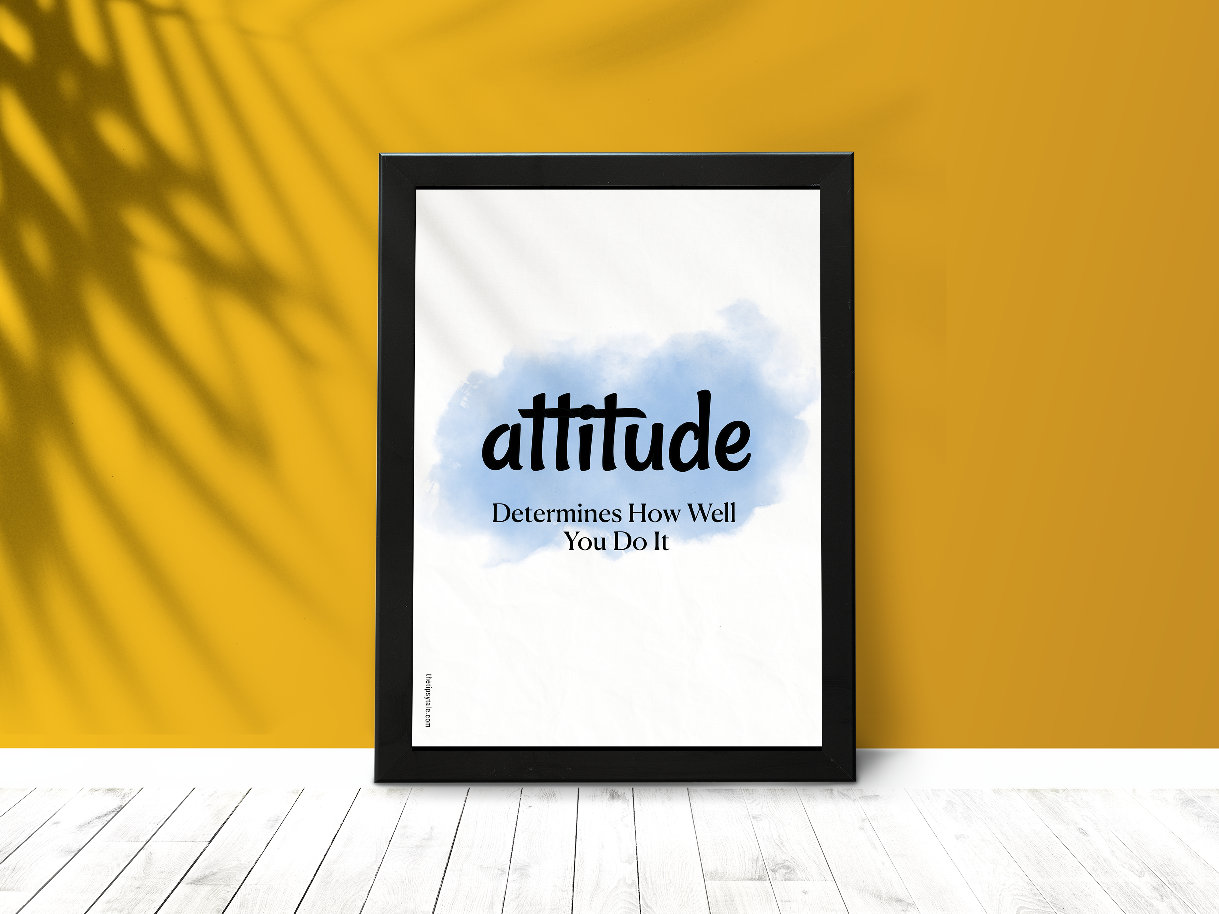 FRAMED "Attitude determines how well do you know" Poster – A4 Size - Motivation Theme
