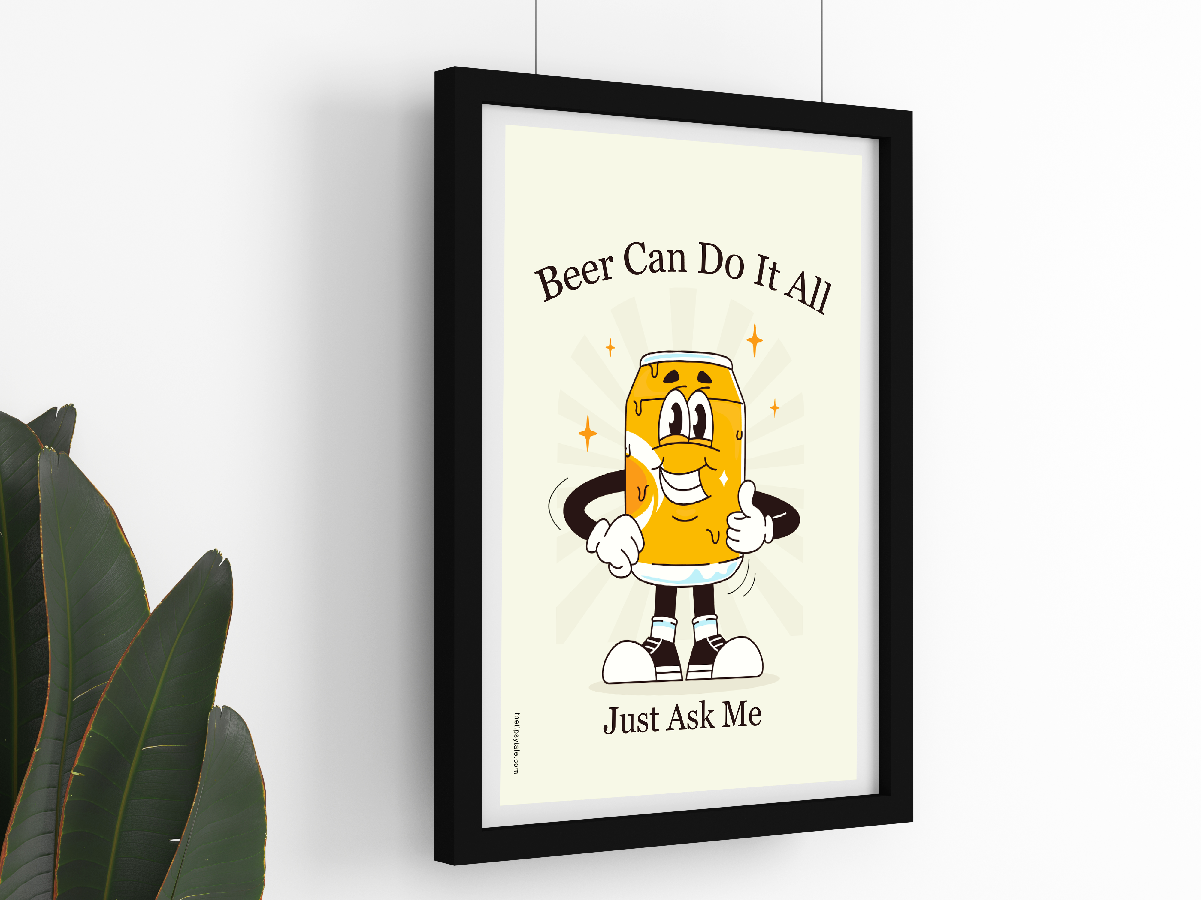 FRAMED "Beer can do it all. Just Ask Me!" Poster – A4 Size - Drinking Theme