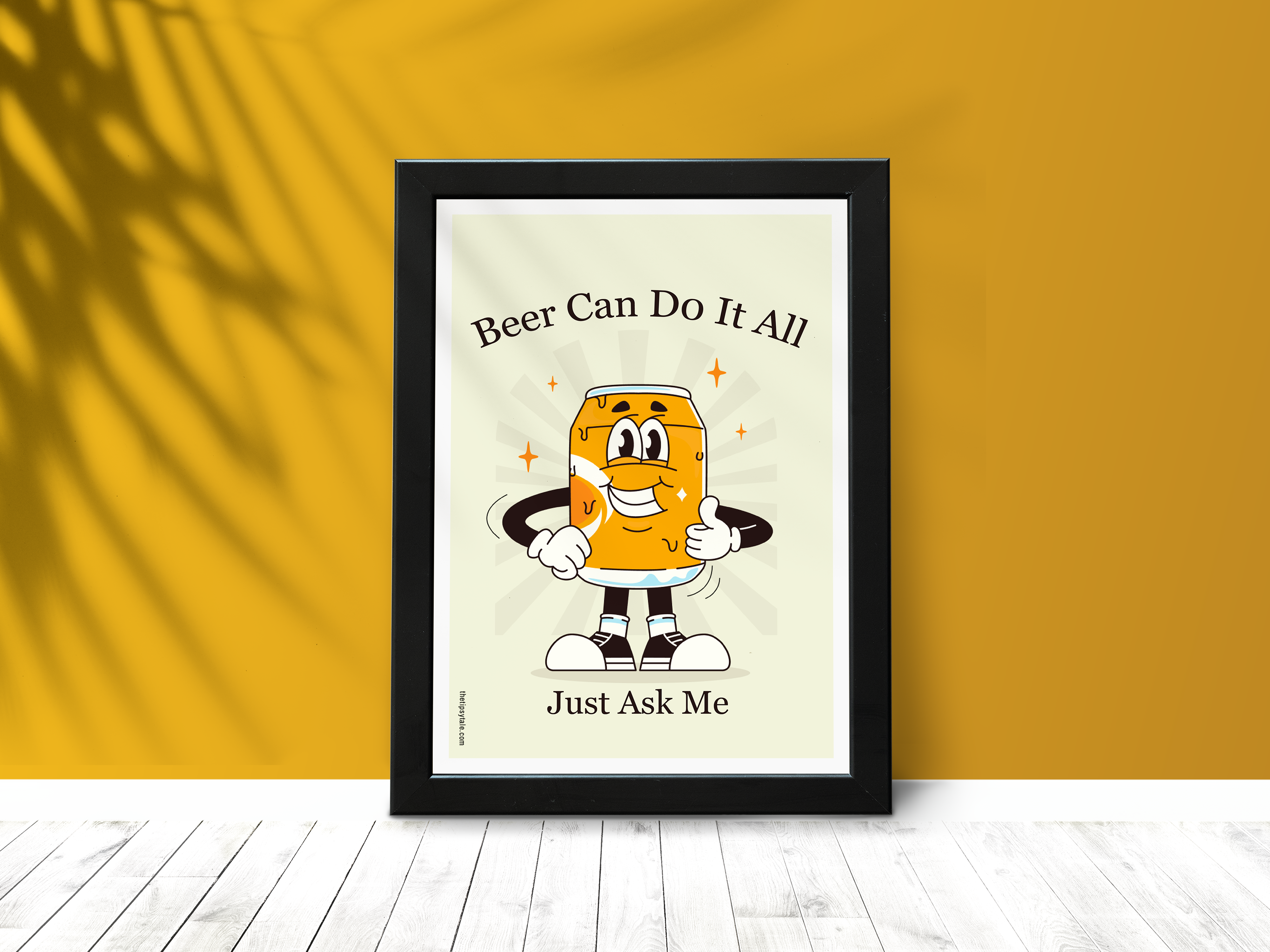 FRAMED "Beer can do it all. Just Ask Me!" Poster – A4 Size - Drinking Theme