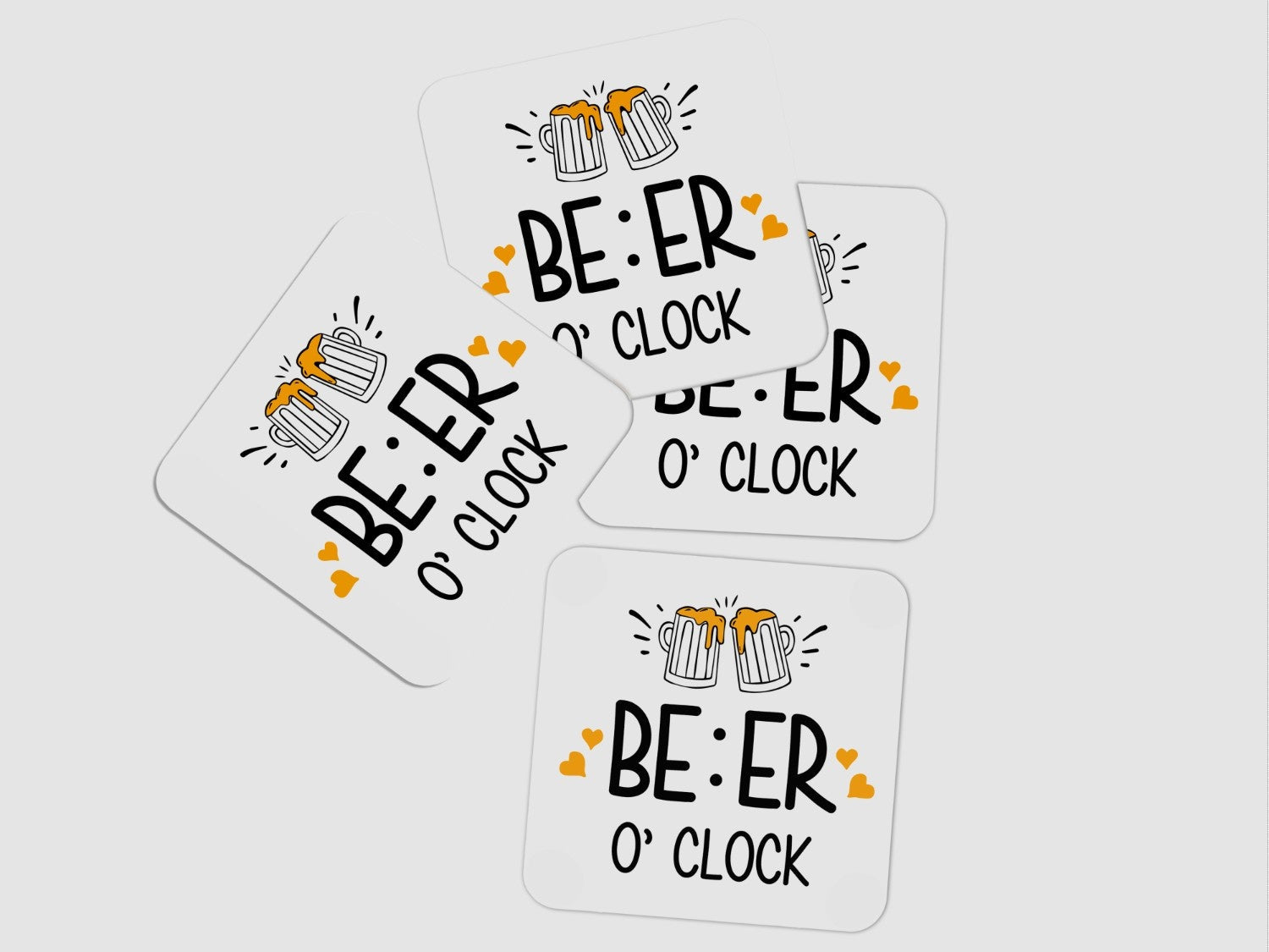 Elevate Your Happy Hour Experience: Beer O'Clock Coaster Set