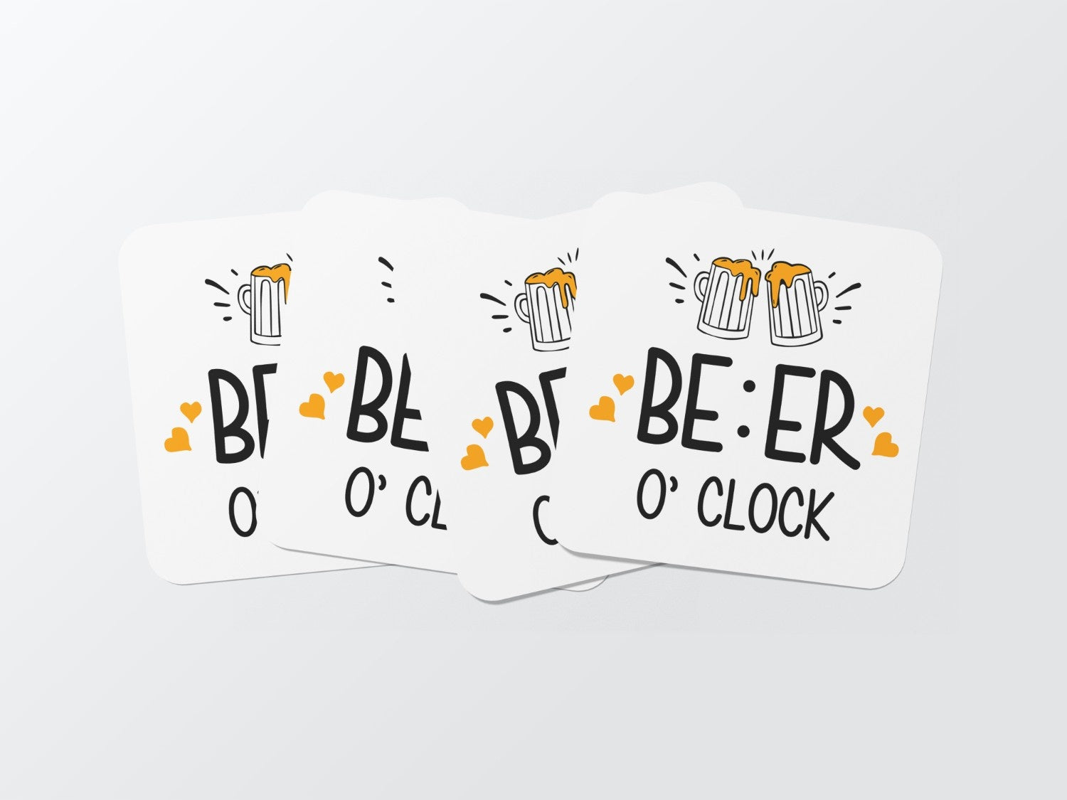 Elevate Your Happy Hour Experience: Beer O'Clock Coaster Set