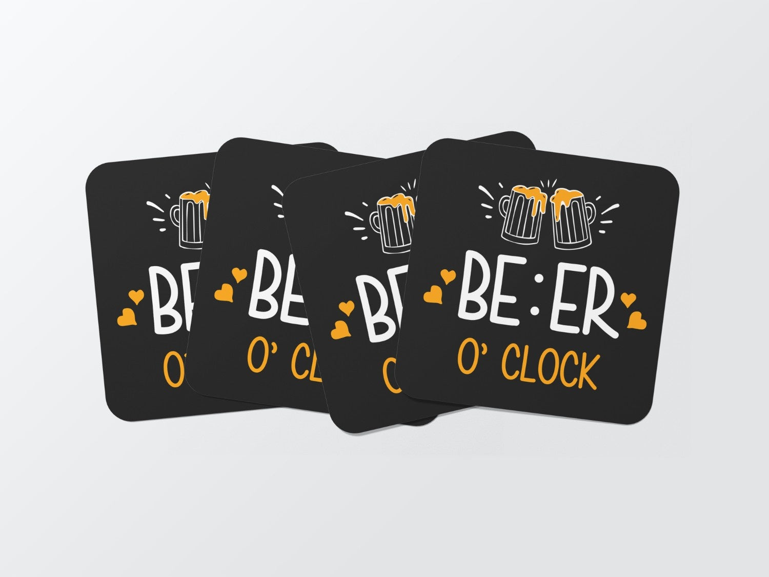 Elevate Your Happy Hour Experience: Beer O'Clock Coaster Set