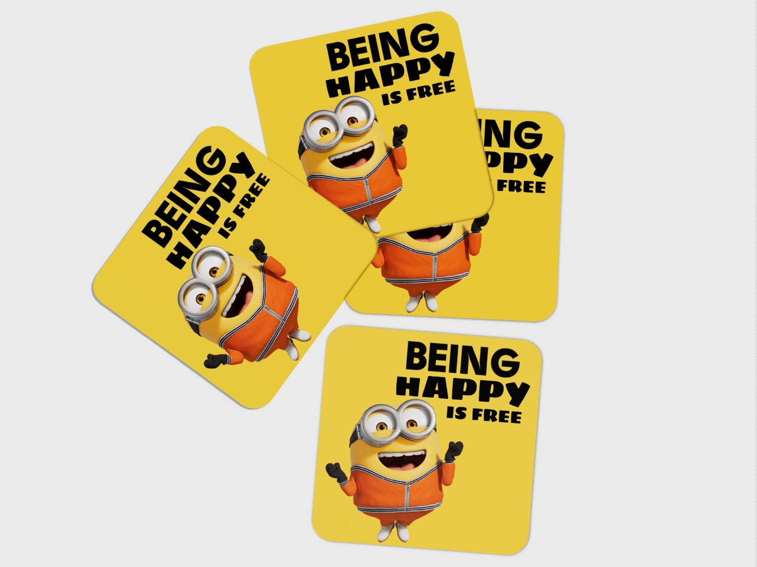 Giggle your day through with a Happy Face: Minion Coaster