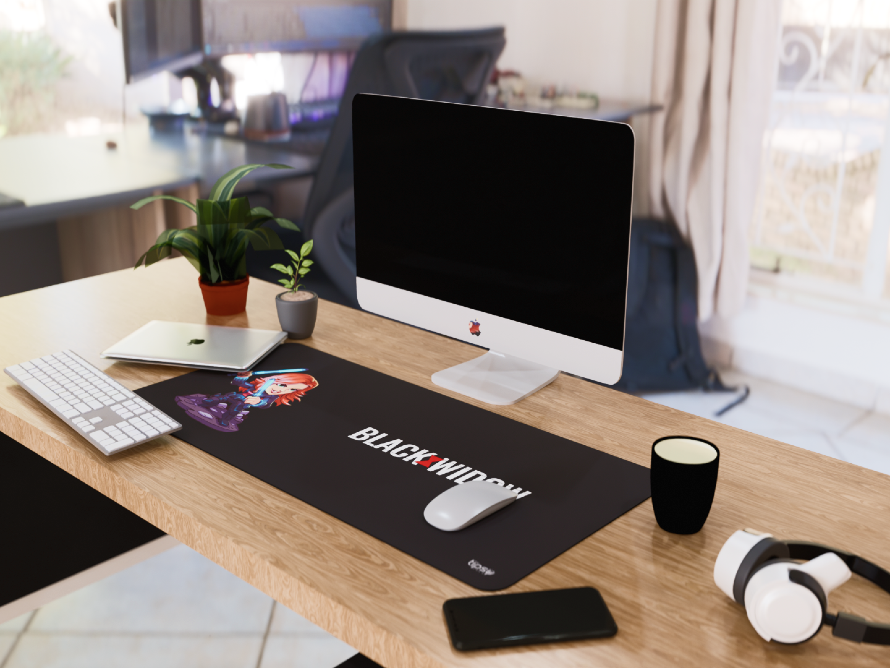 "Black Widow" Gaming Mousepad Elevate Your Gaming Experience the Marvel Style