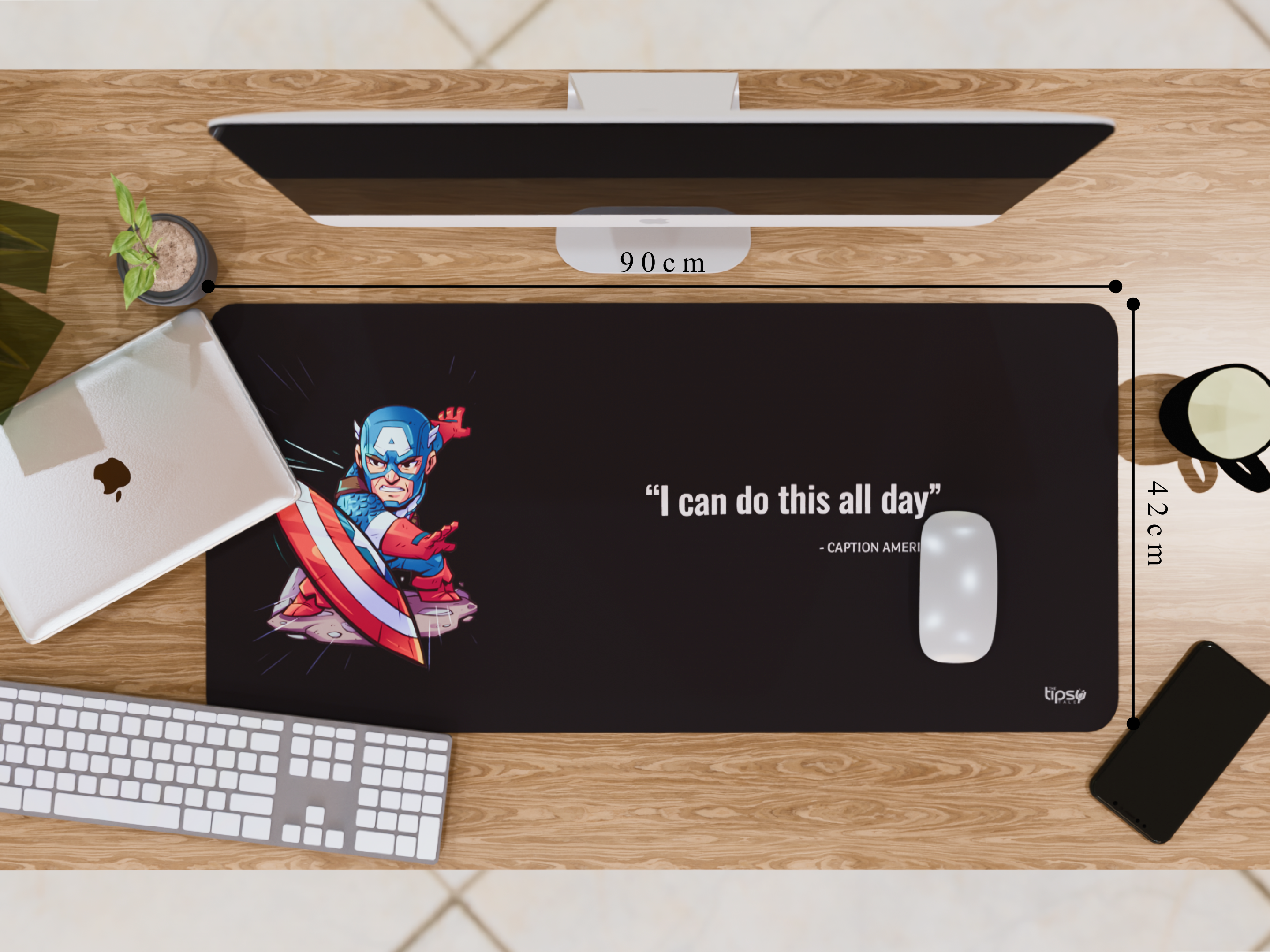 "Captain America" Gaming Mousepad Elevate Your Gaming Experience the Marvel Style