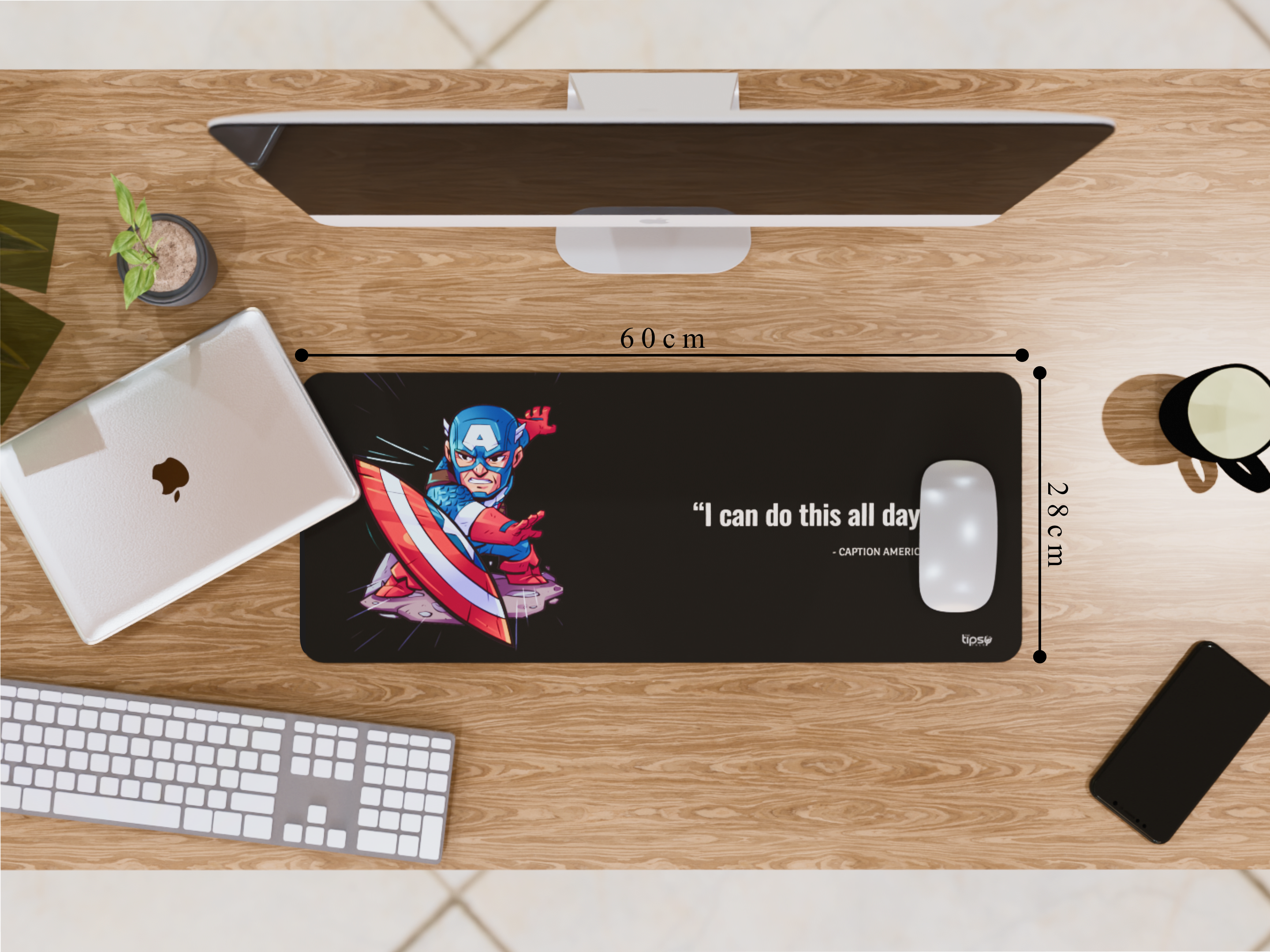 "Captain America" Gaming Mousepad Elevate Your Gaming Experience the Marvel Style