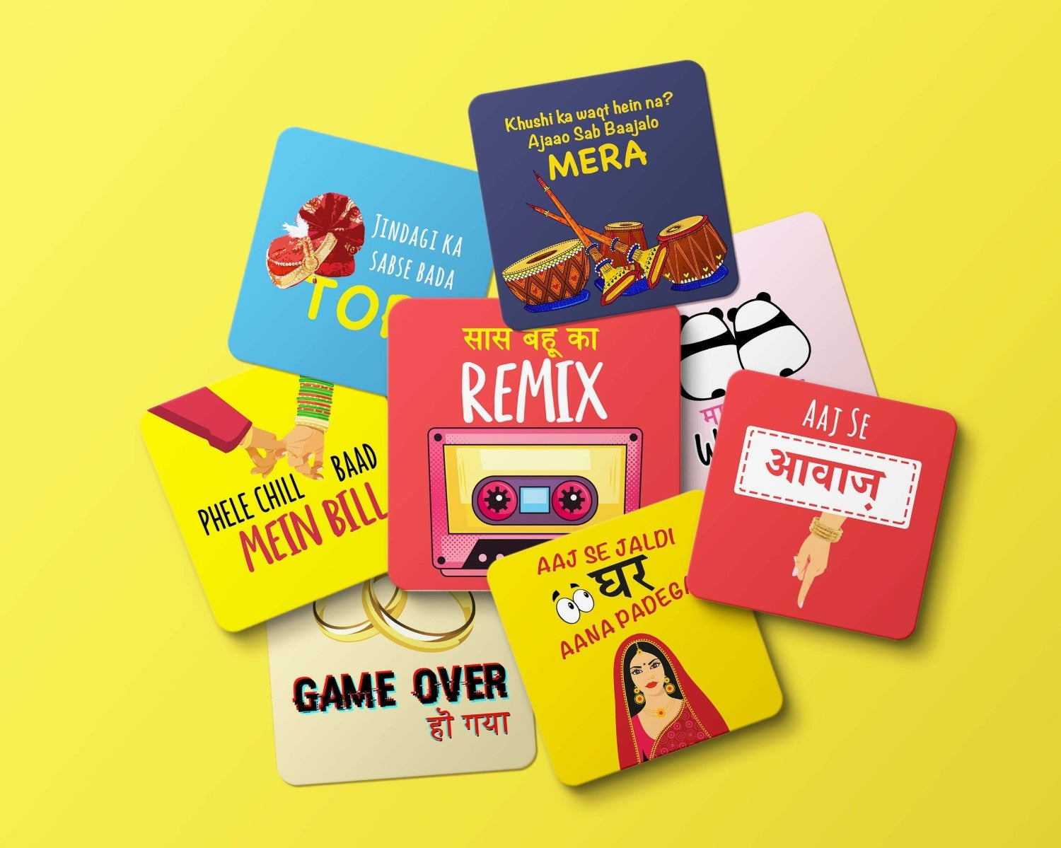 Embrace Wedding Realities with Humor: Coaster Set of 8