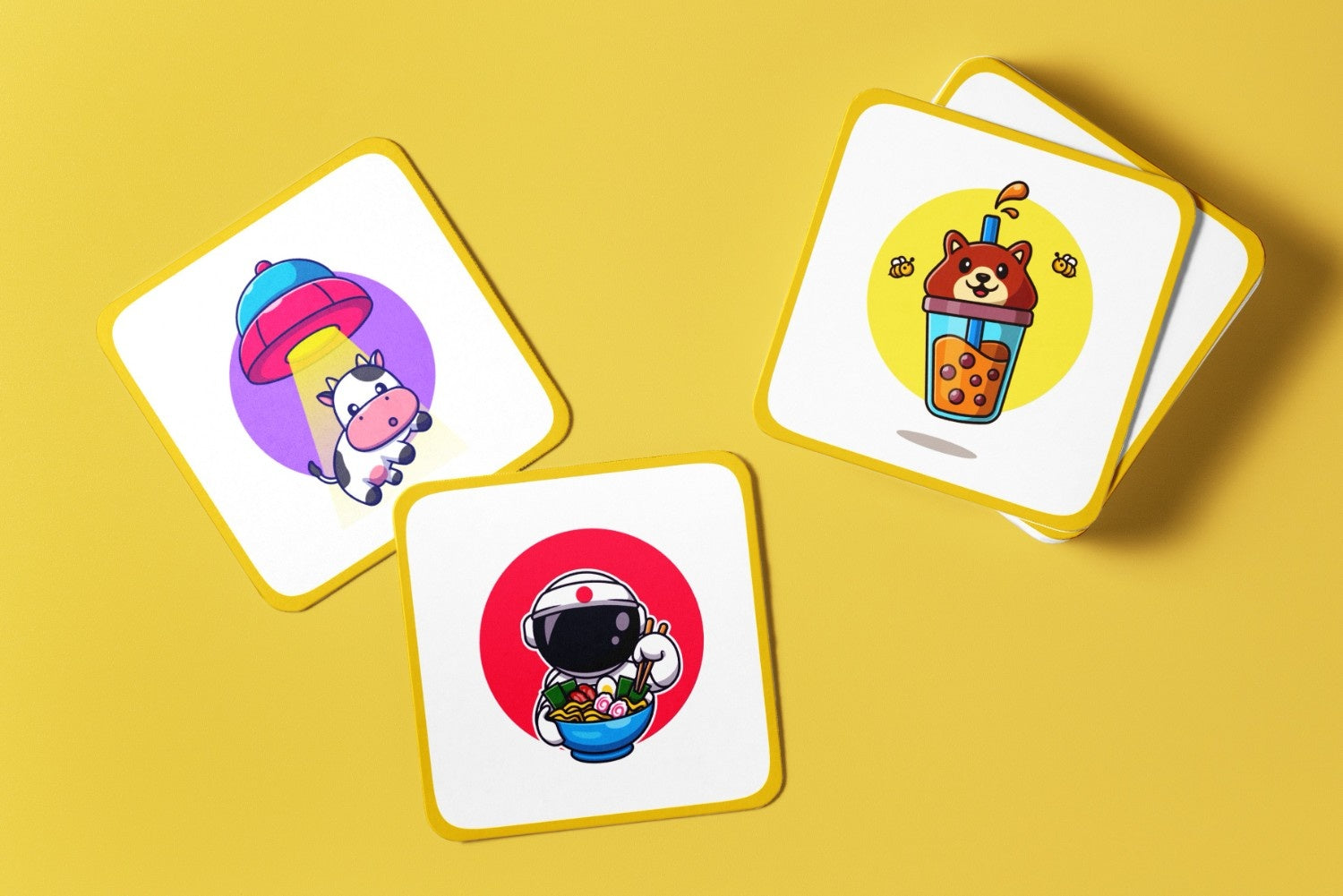 Cute Fusion' Coaster Set of 4