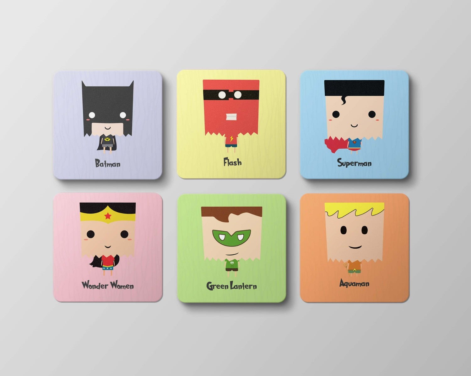 Unite Your Surfaces with Superheroic Power:DC Heroes Coaster Set of 6