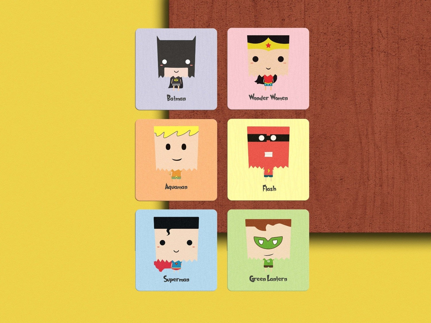 Unite Your Surfaces with Superheroic Power:DC Heroes Coaster Set of 6