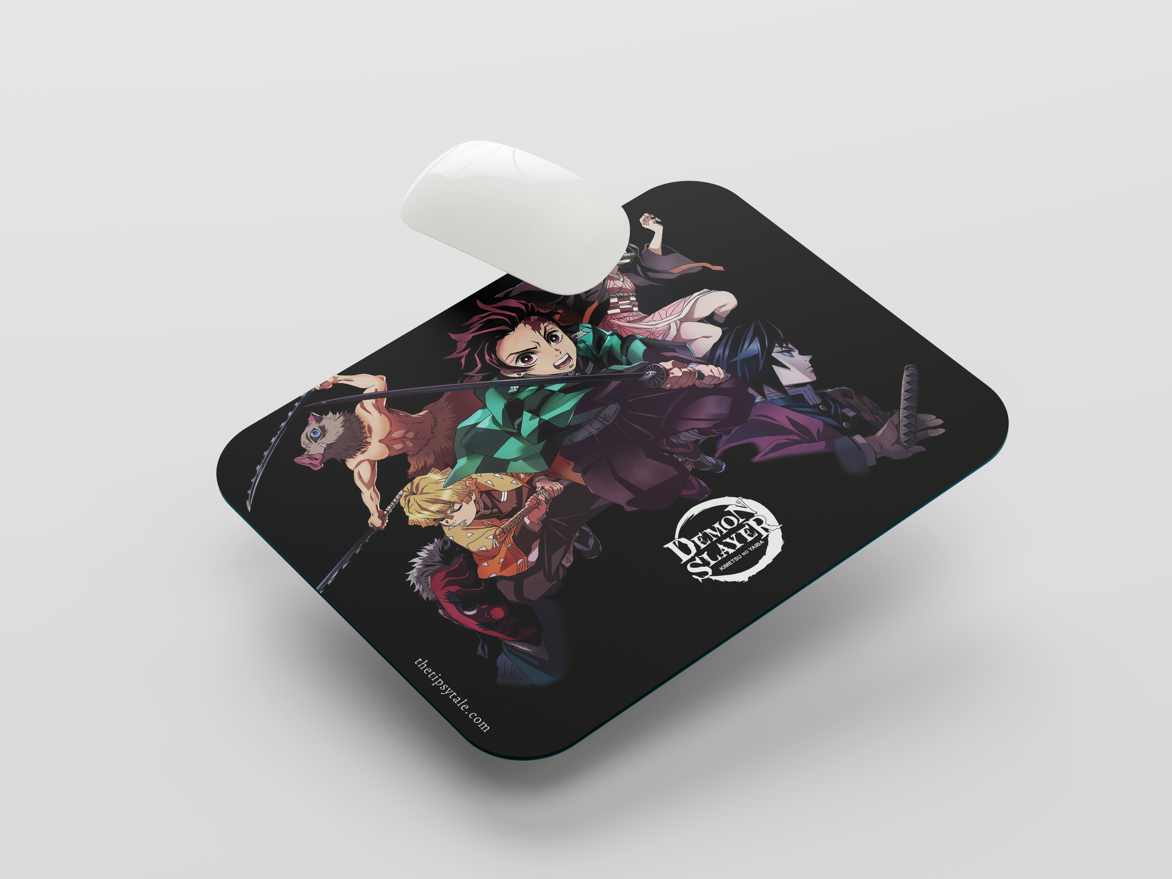 "DEMON SLAYER-FIGHT TODAY" Mousepad Enhance Your Workspace with Style