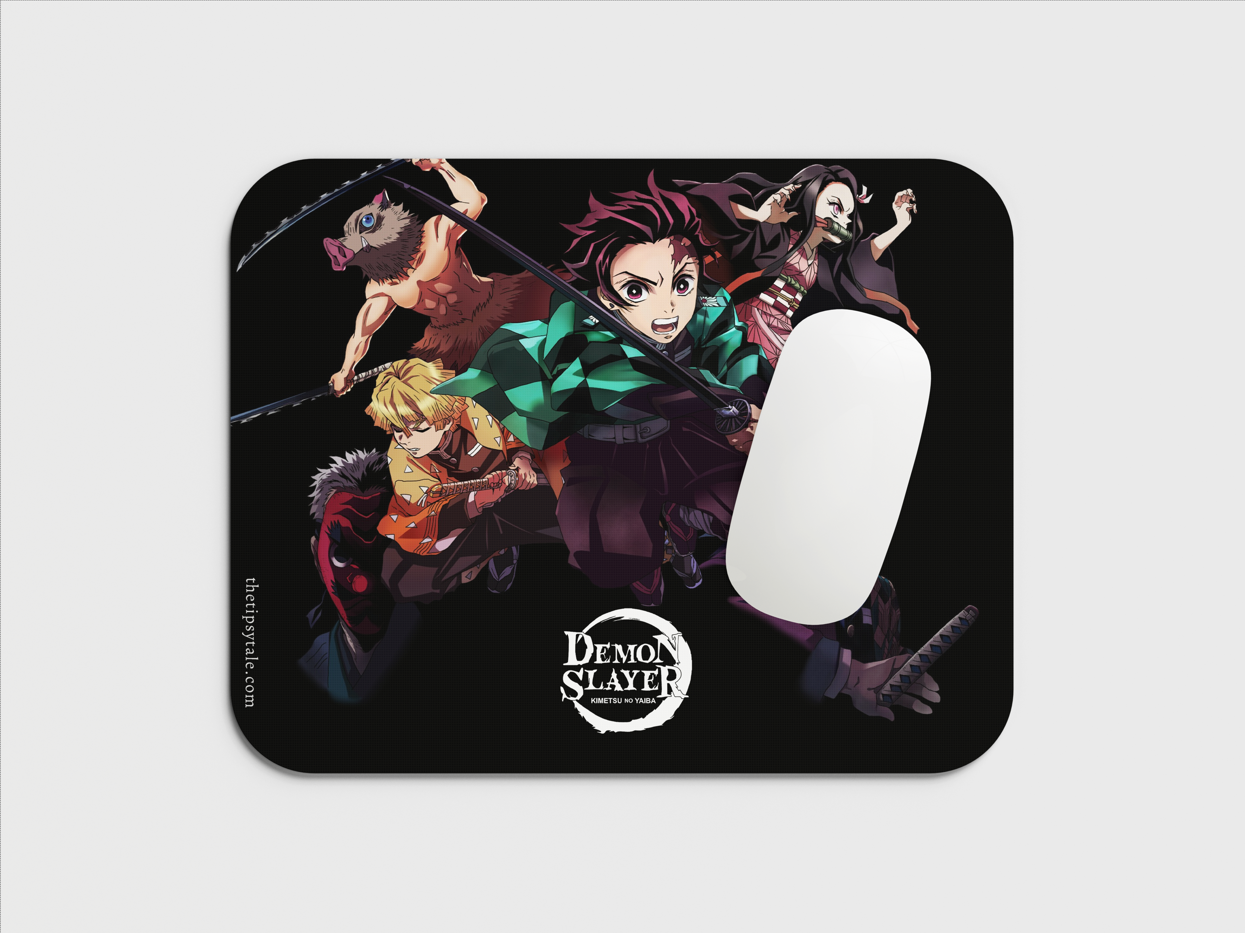 "DEMON SLAYER-FIGHT TODAY" Mousepad Enhance Your Workspace with Style