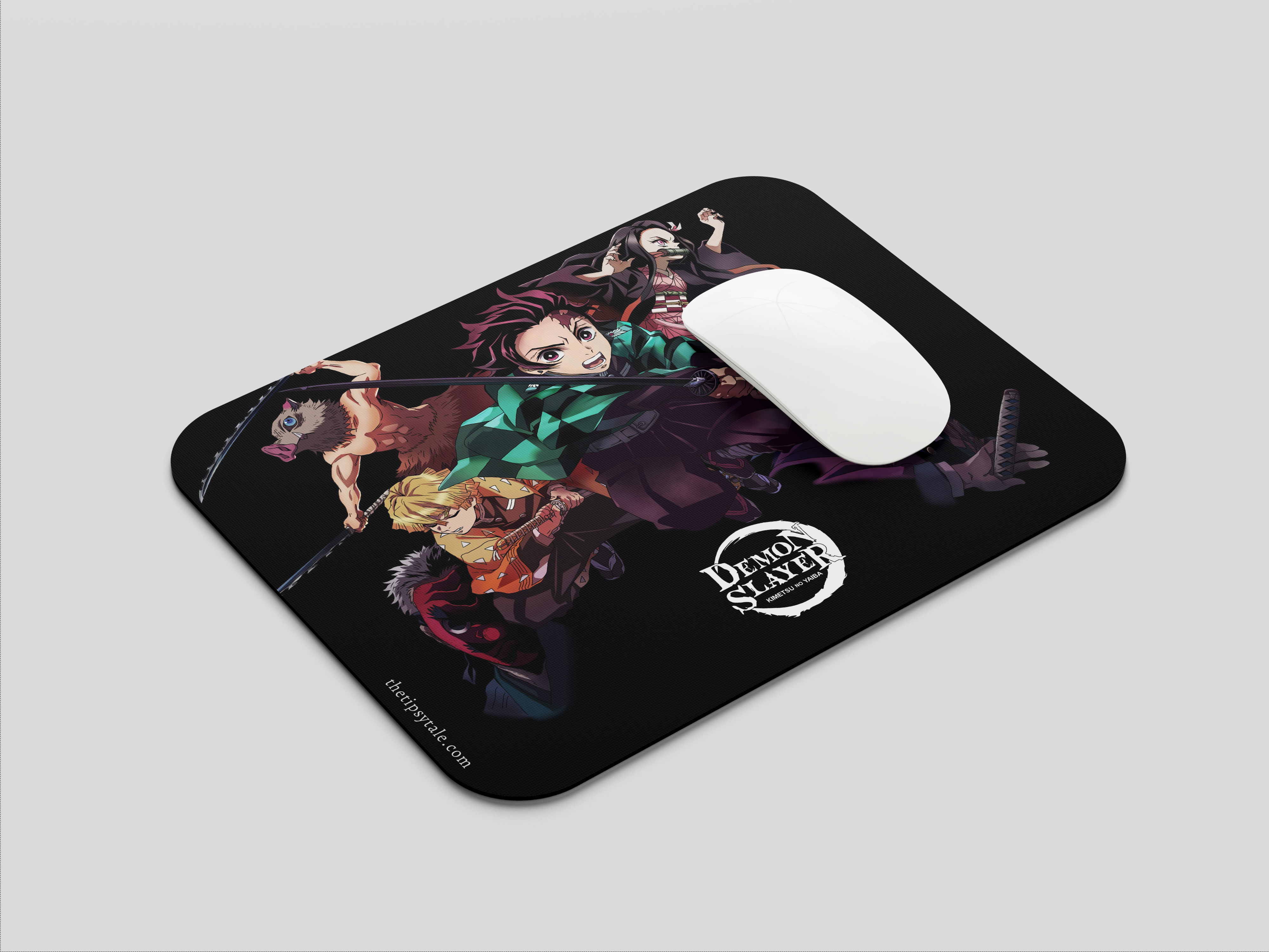 "DEMON SLAYER-FIGHT TODAY" Mousepad Enhance Your Workspace with Style