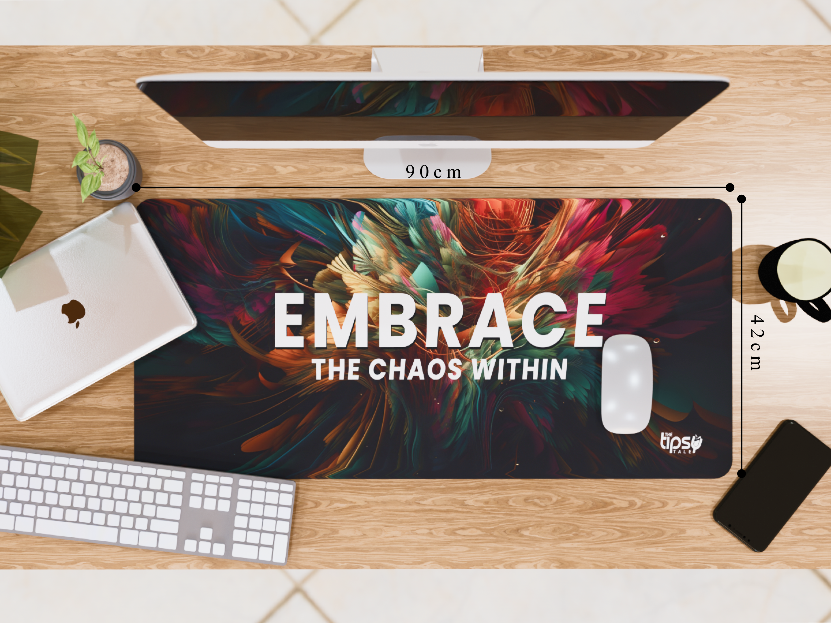 "Chaos is the playground of brave" Gaming Mousepad Elevate Your Gaming Experience