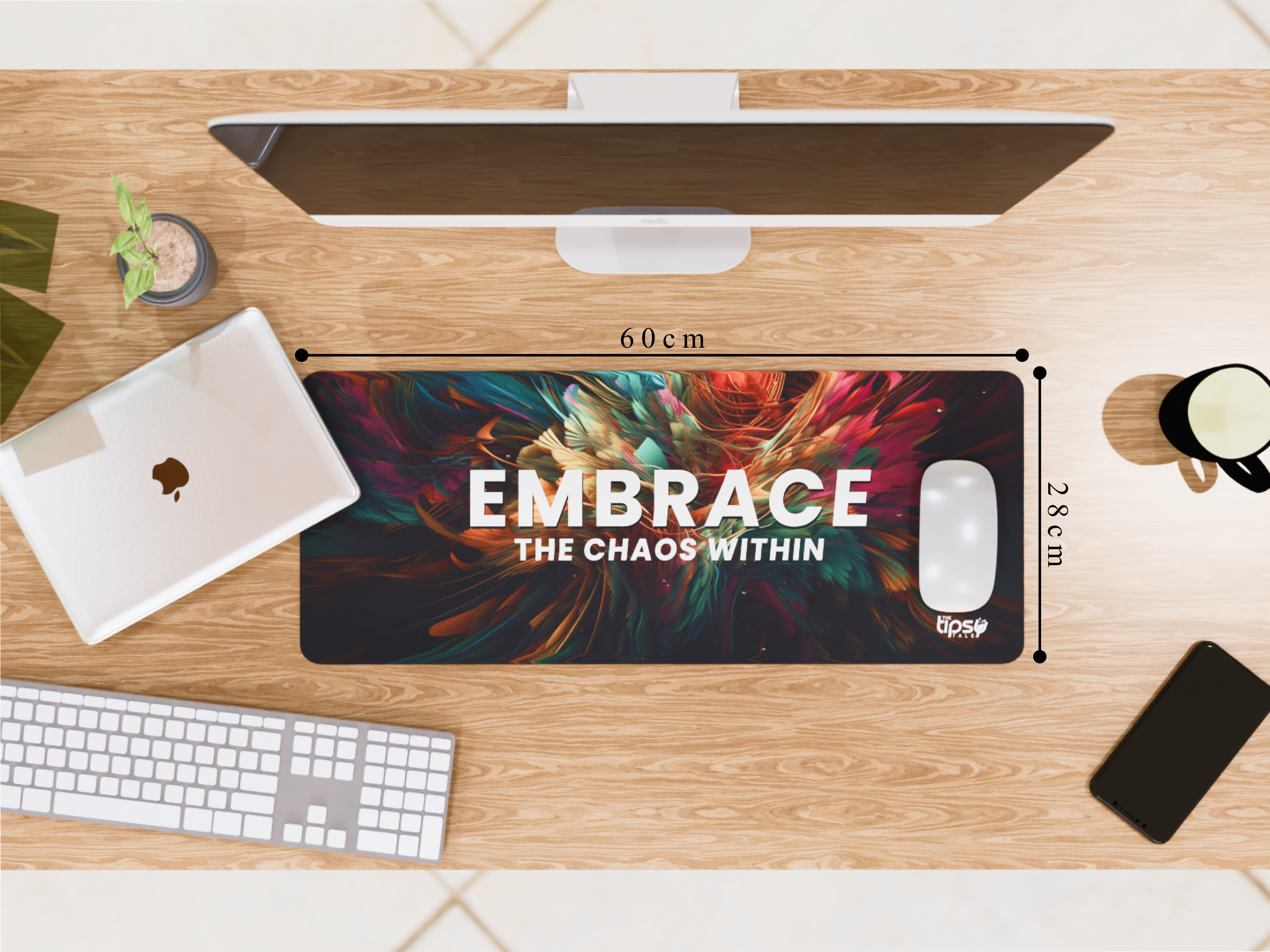 "Chaos is the playground of brave" Gaming Mousepad Elevate Your Gaming Experience