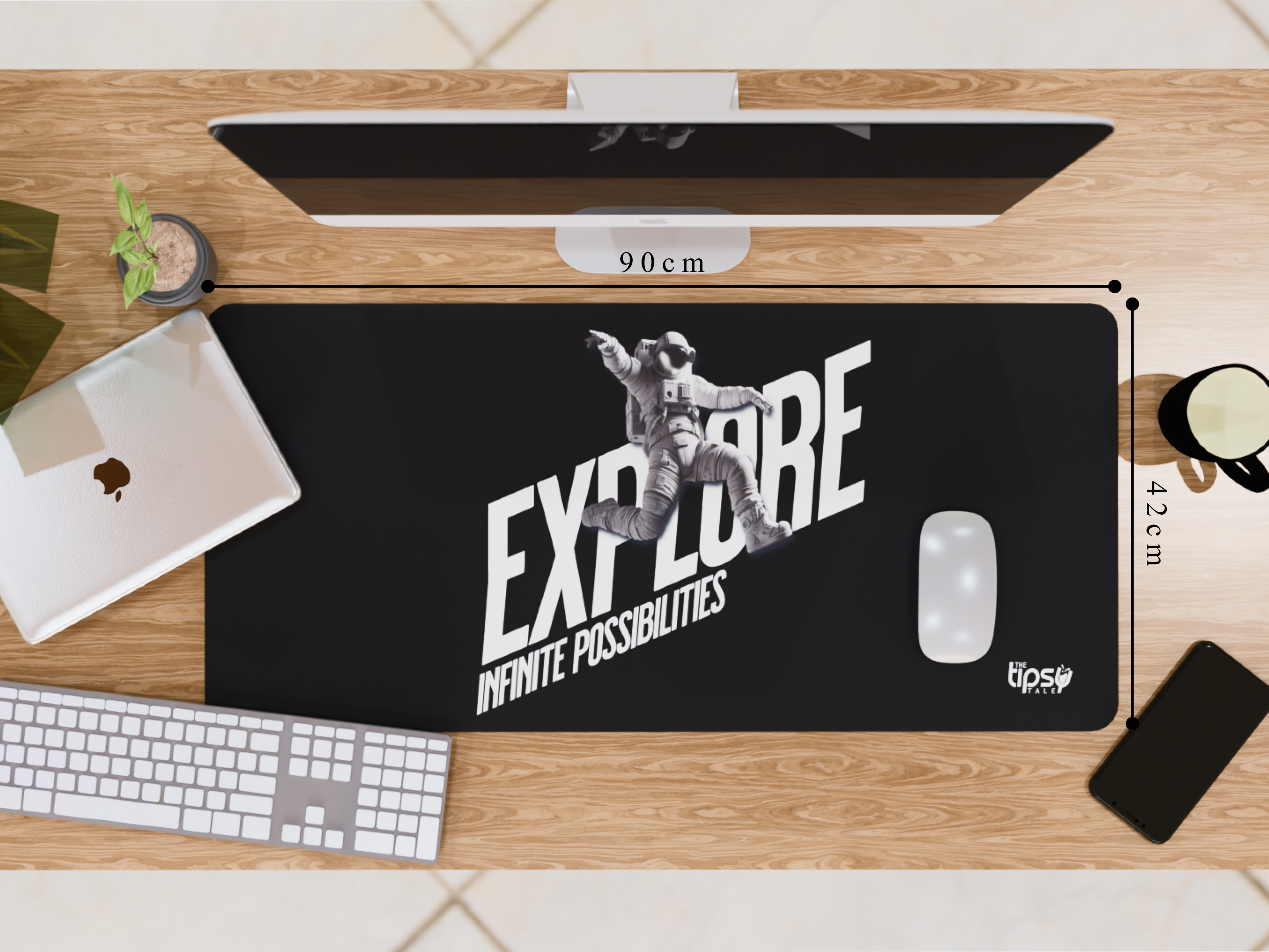 "Explore with SpaceMan" Gaming Mousepad Elevate Your Gaming Experience