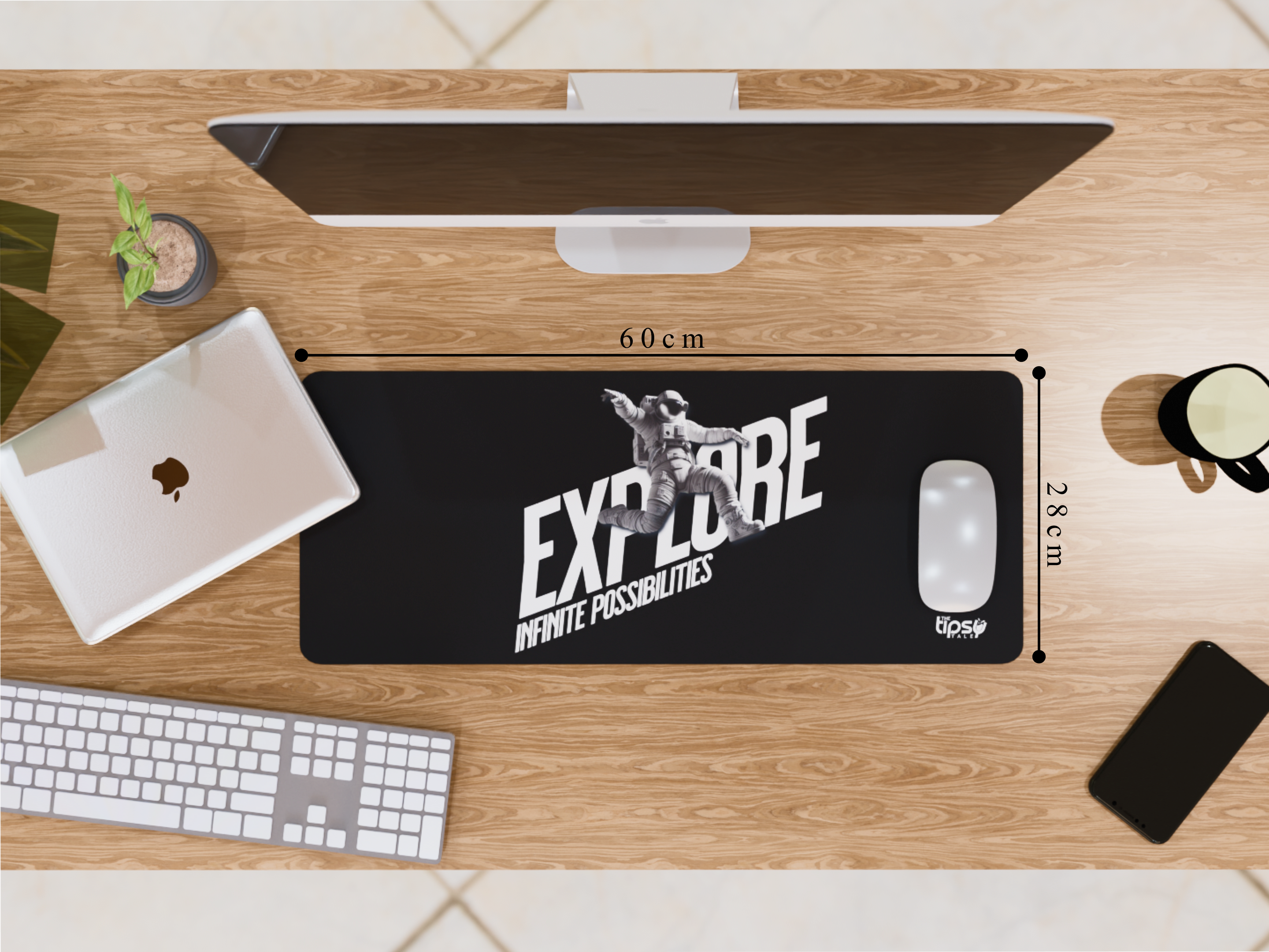 "Explore with SpaceMan" Gaming Mousepad Elevate Your Gaming Experience